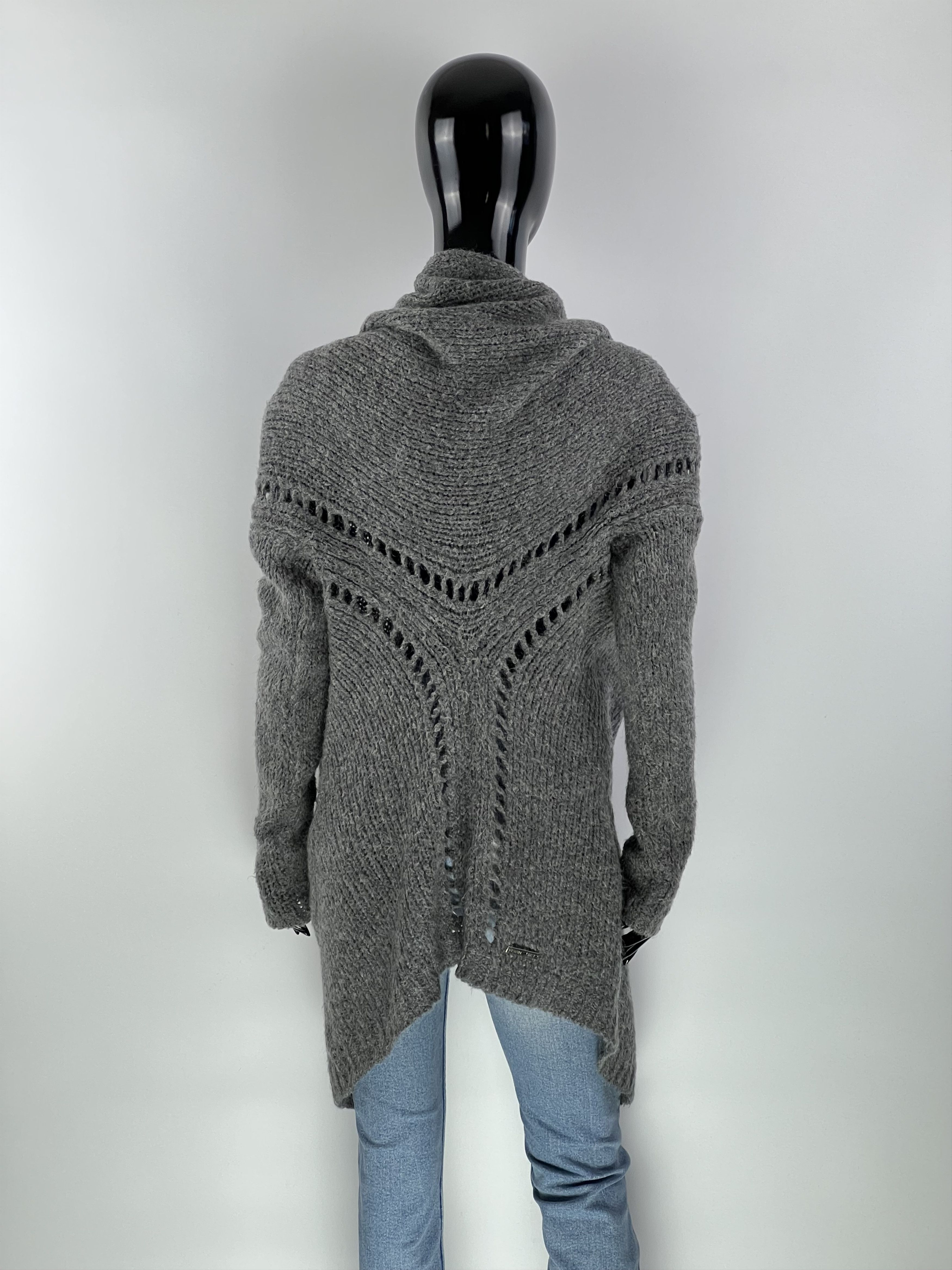 TWINSET Twin-Set Gray Mohair Wool Knitted Open Cardigan Size S Size S / US 4 / IT 40 - 3 Thumbnail