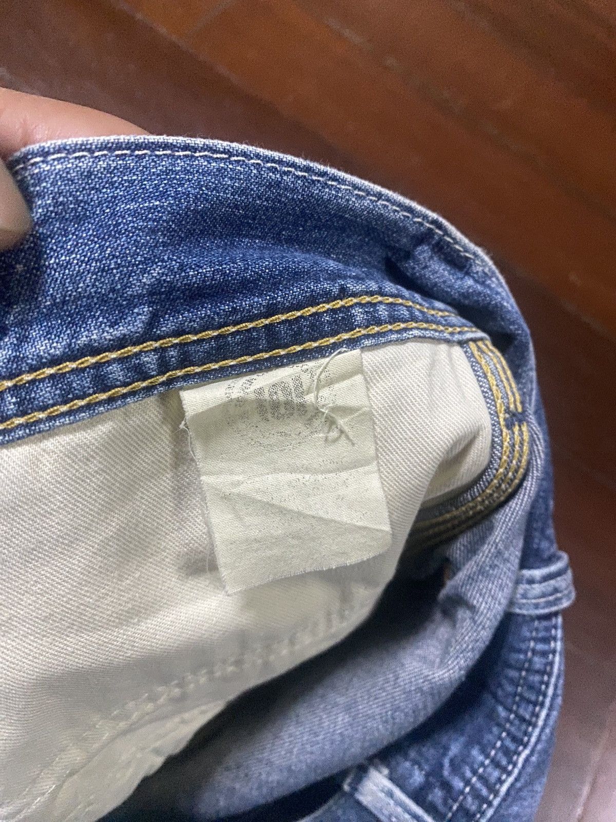 Japanese Brand Vintage Edwin 101 Carpenter Jeans Workers Pants mud wash Size US 31 - 16 Thumbnail