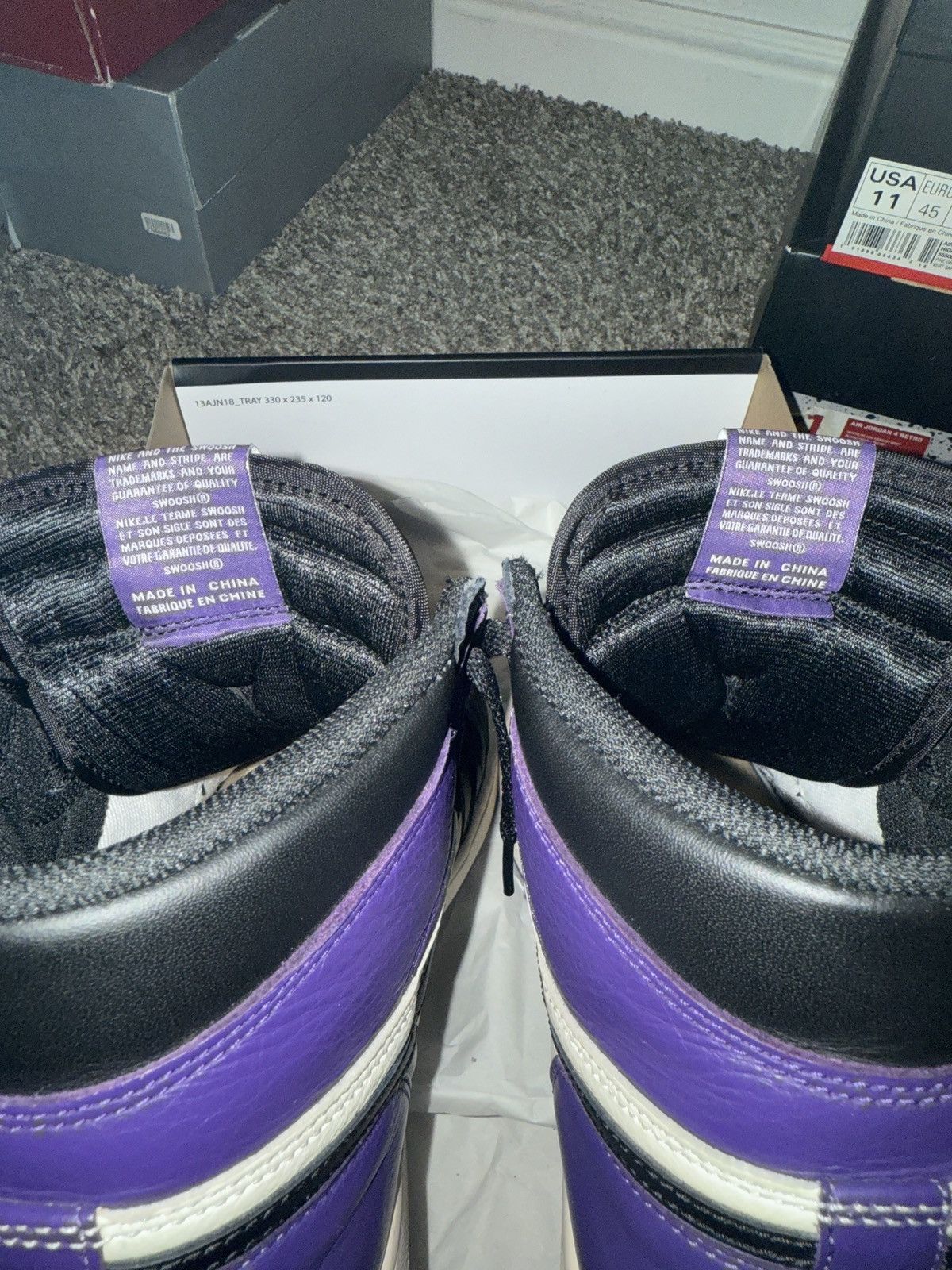 Jordan Brand × Nike Nike Air Jordan 1 “Court purple 1.0” Size US 11 / EU 44 - 4 Thumbnail