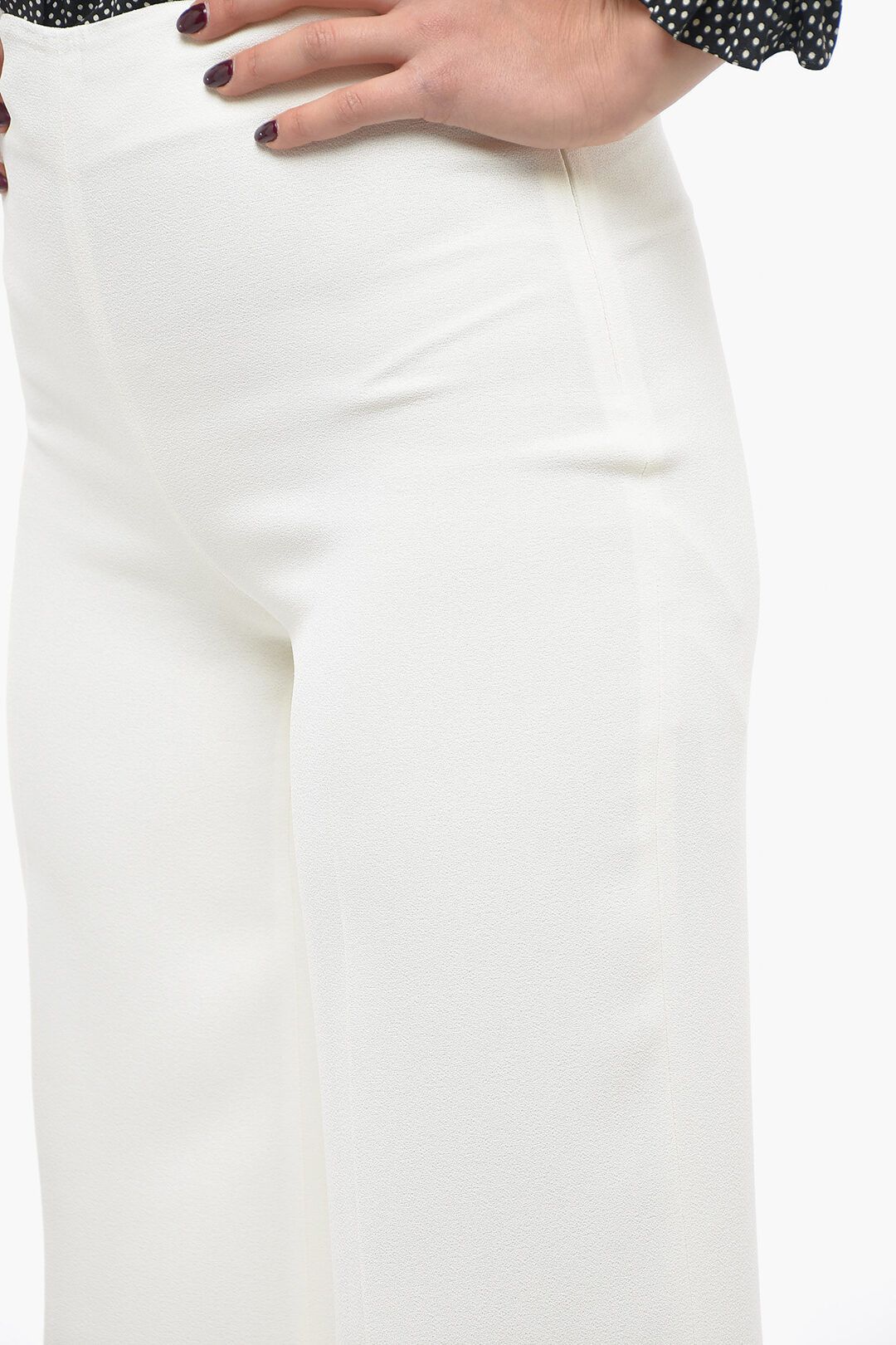 Stella McCartney og1mm0824 Hidden Closure With Palazzo Pants in White Size 28" / US 6 / IT 42 - 3 Thumbnail