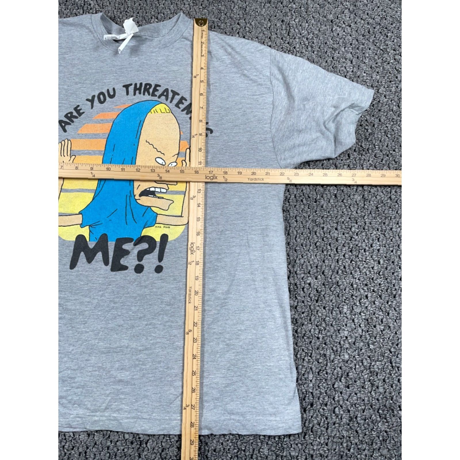 Tultex Beavis & Butt-head Cornholio T-Shirt Adult XL Gray Retro MTV 90s Tultex Tag Size US XL / EU 56 / 4 - 6 Thumbnail