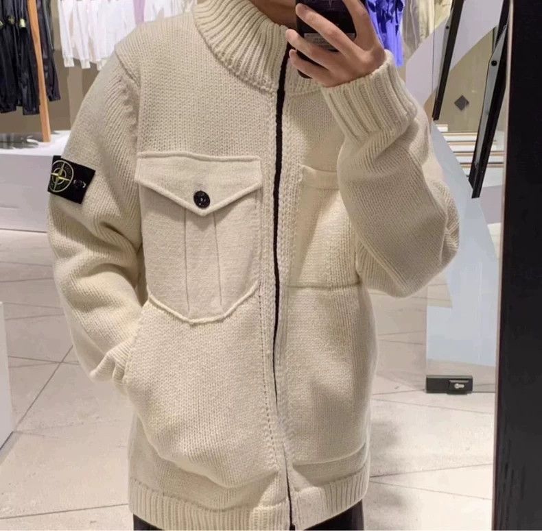 Stone Island Stone Island Thick Wool Knit Outerwear -2506 Size US M / EU 48-50 / 2 - 3 Thumbnail