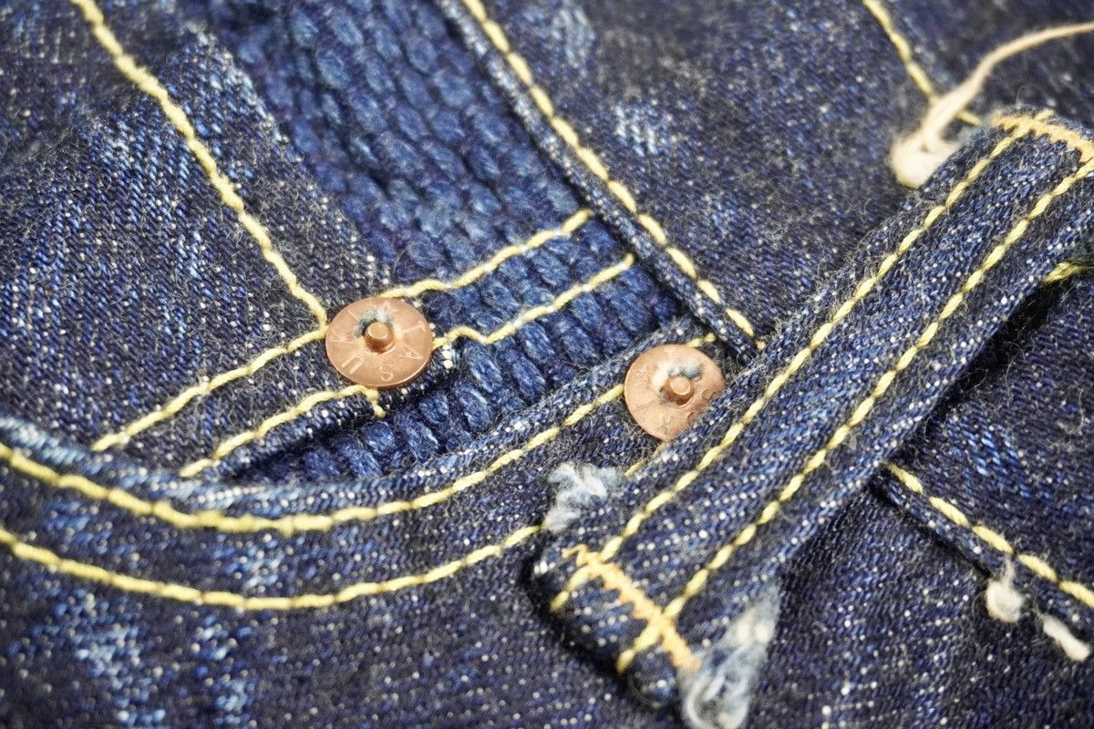 Japanese Brand Tasuki Jeans Repair. Co reconstruct blue denim selvedge Size US 28 / EU 44 - 6 Thumbnail