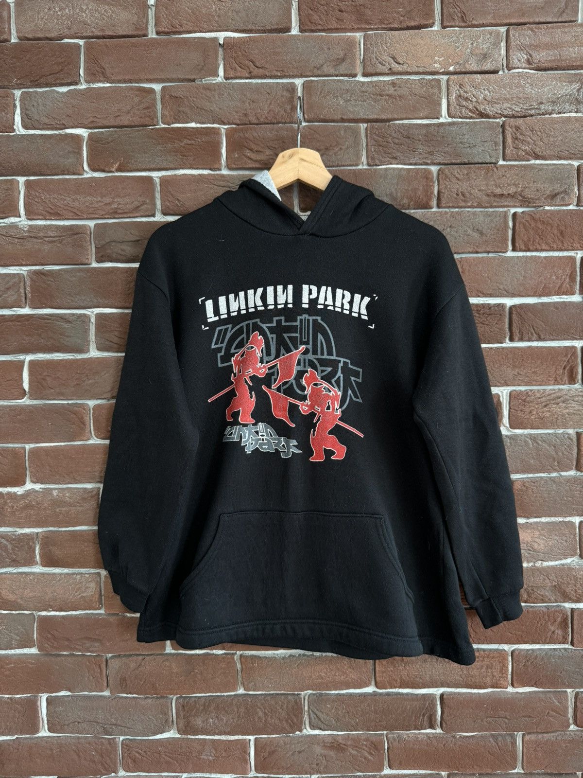 Vintage Linkin Park Rock Band Boxy Hoodie Black Rare Hype