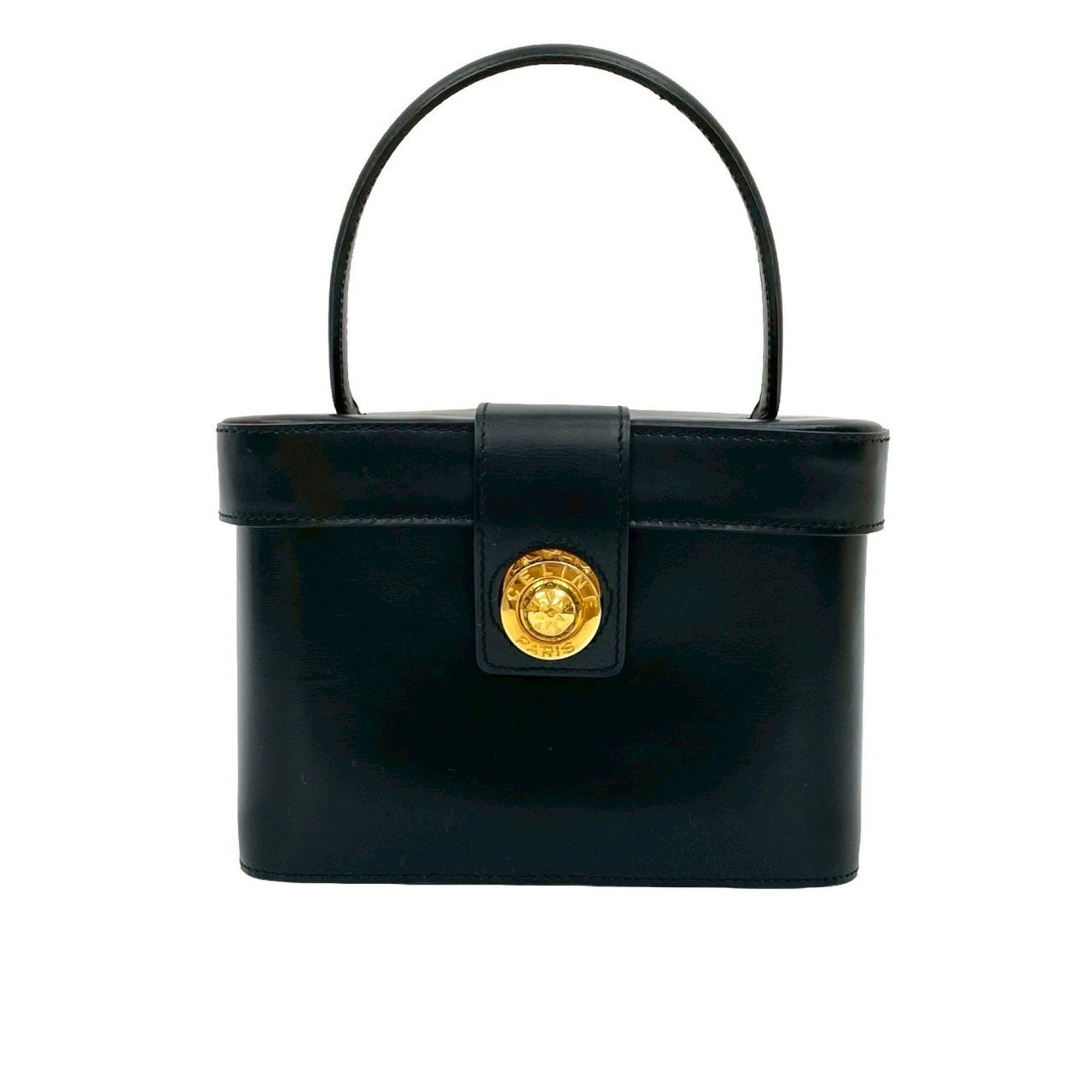 Celine CELINE Star Ball Leather Vanity Bag, Handbag, Tote Black, 137-7 Size ONE SIZE - 1 Thumbnail
