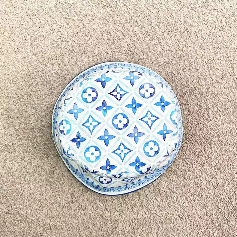 Louis Vuitton Louis Vuitton Blue and white logo fisherman's hat Size ONE SIZE - 3 Thumbnail