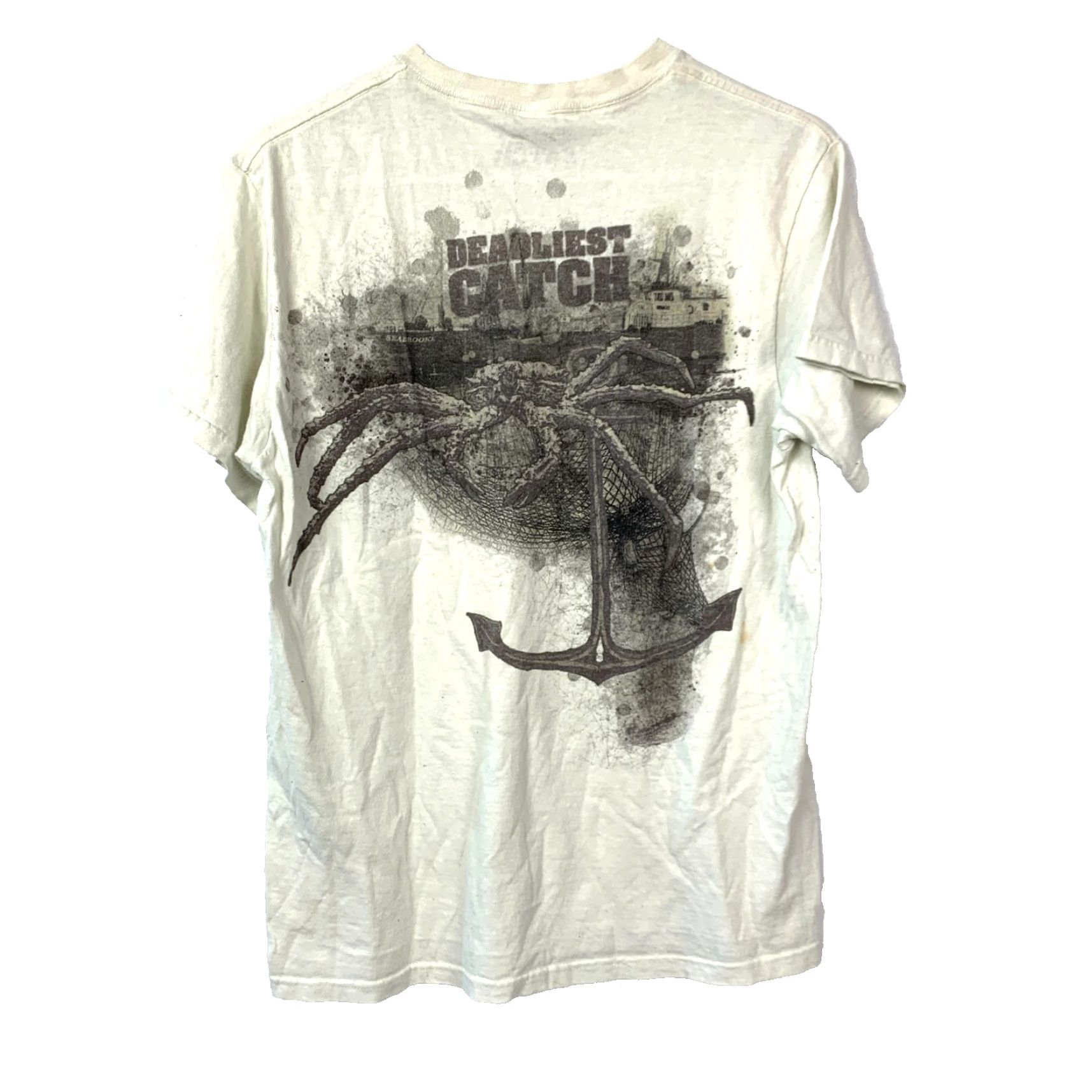 Delta Delta Y2K Early Seasons Deadliest Catch Graphic Tee T-Shirt M White Unisex Adults Short Sleeve Crew Neck 100% Cotton Size US M / EU 48-50 / 2 - 2 Thumbnail
