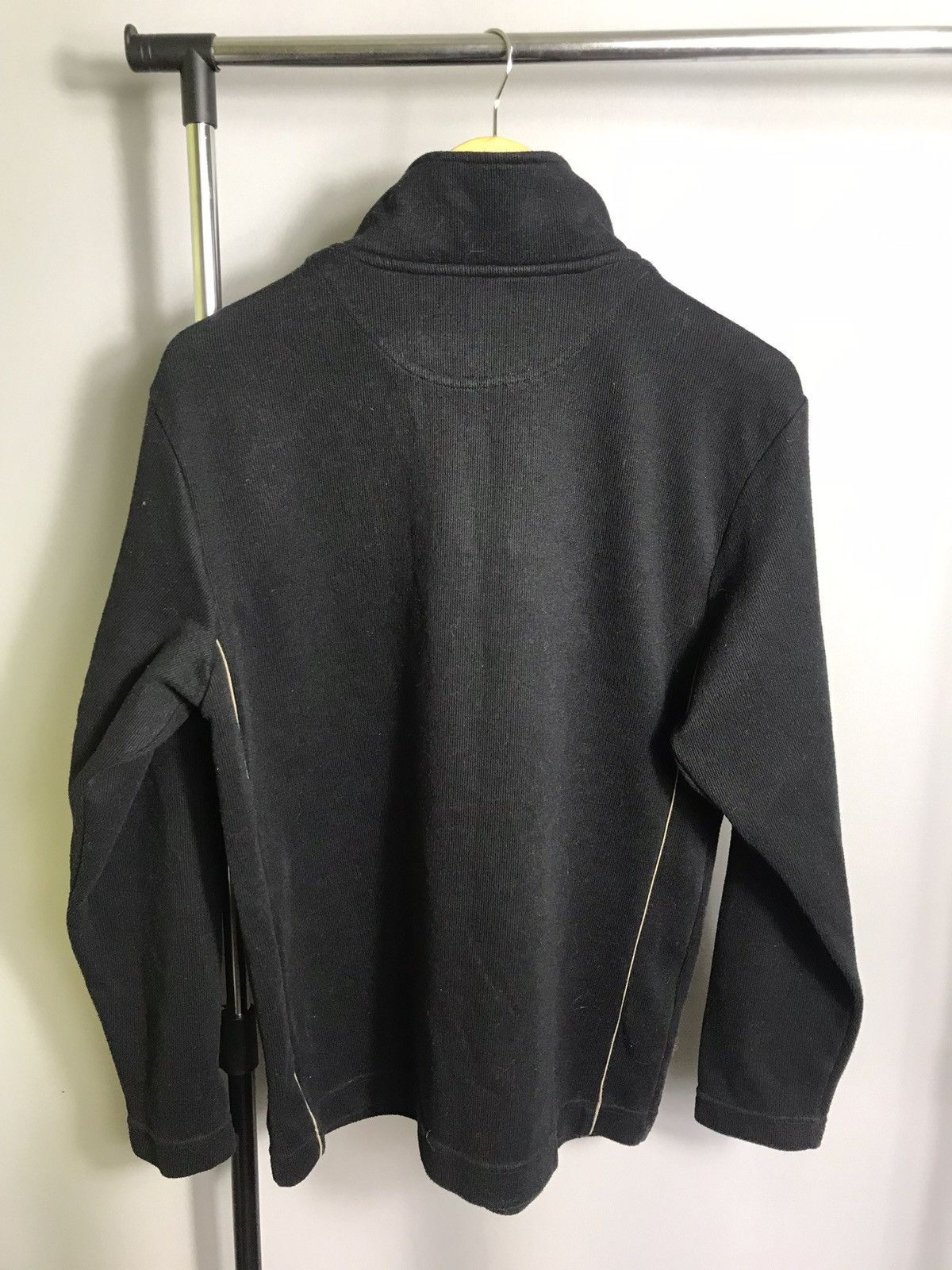 Fred Perry × Vintage Vintage 90s Fred Perry 1/4 Zip Sweatshirt Black Cotton y2k Size US M / EU 48-50 / 2 - 6 Thumbnail