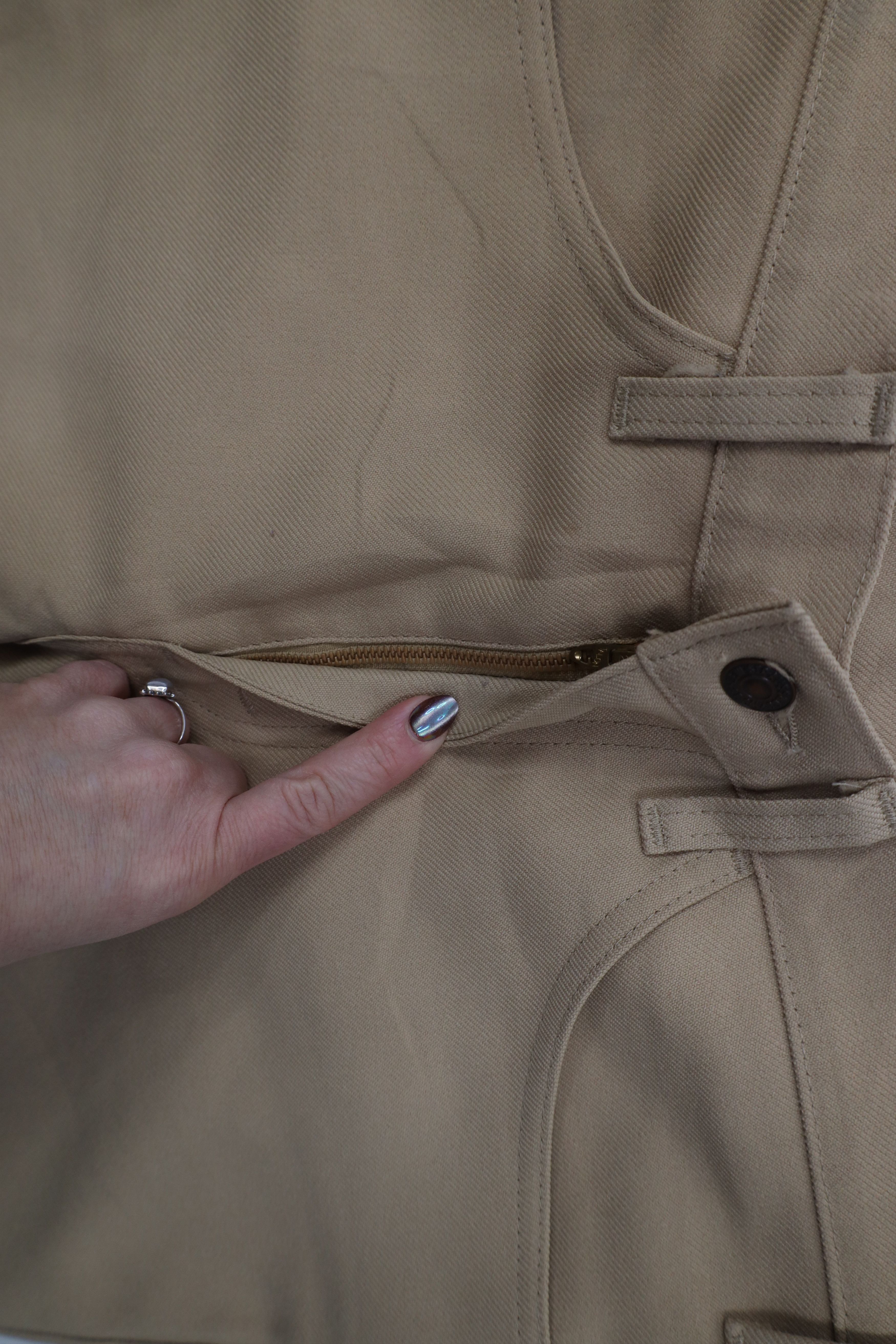Levi's Vintage 70s Levis Knit Flared Wide Leg Chino Pants Wheat USA Size US 32 / EU 48 - 8 Thumbnail