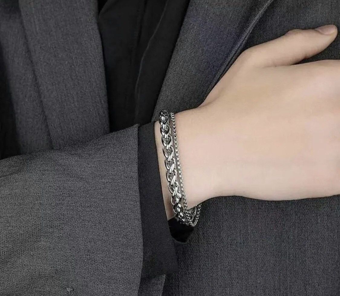 Jewelry Double Layer Chain Bracelet Size ONE SIZE - 1 Thumbnail