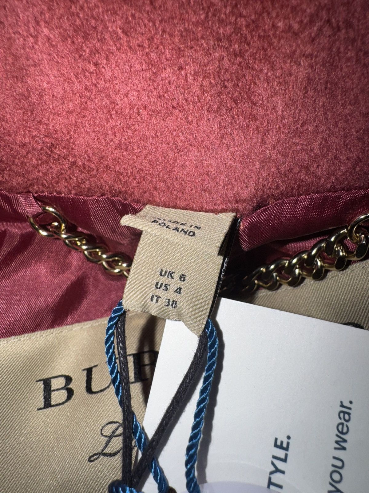 Burberry Women Burberry Belted Dusty Peony Rose Cashmere Size US4 Size S / US 4 / IT 40 - 7 Thumbnail
