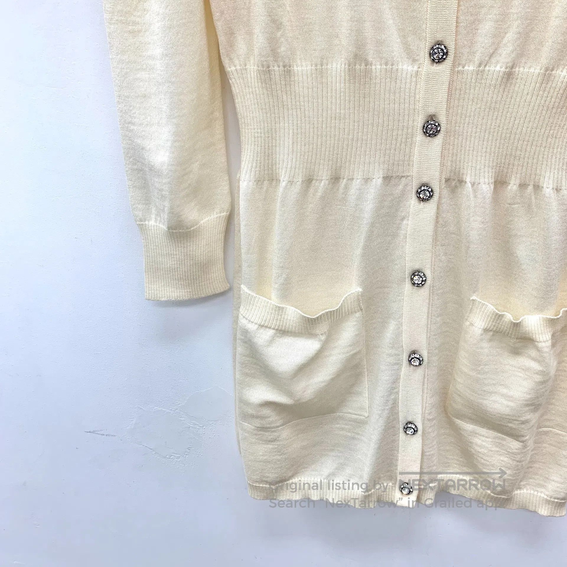 Dolce & Gabbana Dolce Gabbana Ivory wool knit cardigan| Size M / US 6-8 / IT 42-44 - 3 Thumbnail