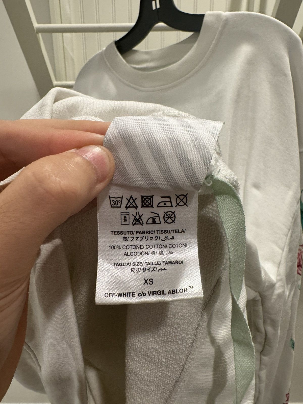 Off-White Off White Diagonal Tulips Crewneck Size XS / US 0-2 / IT 36-38 - 12 Thumbnail