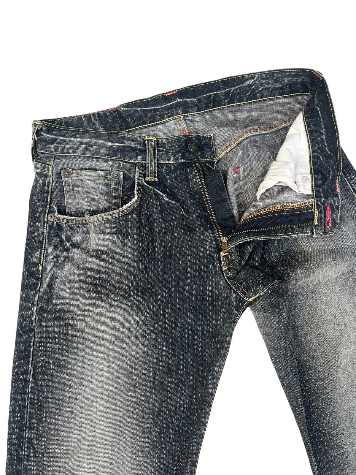 Edwin Vintage Y2K 2000s Edwin Fade Black Denim Loose Jeans Size US 31 - 5 Thumbnail