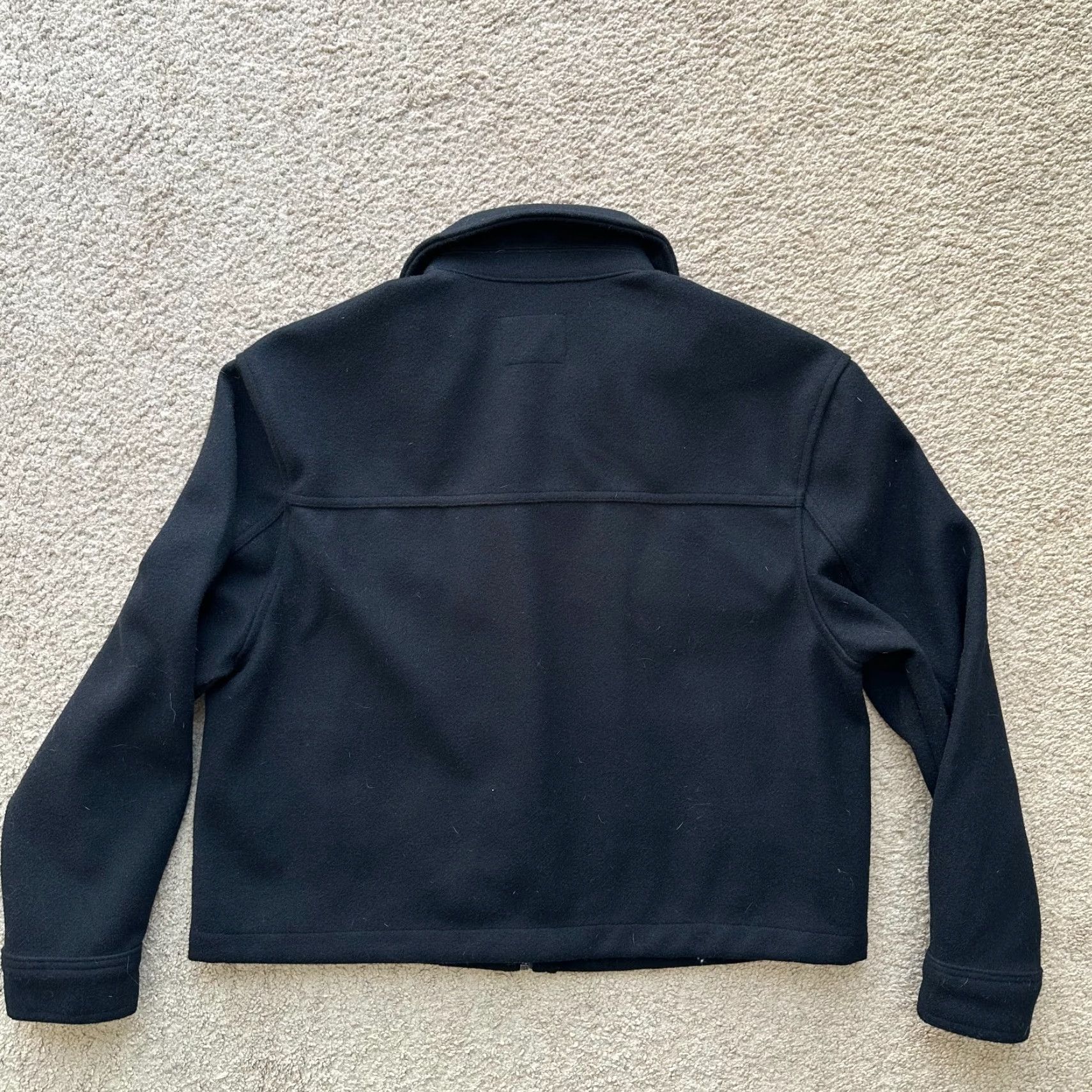 Old Navy Old Navy Jacket Womens Large Full Zip Point Collar Cropped Black Polyester Size L / US 10 / IT 46 - 2 Thumbnail