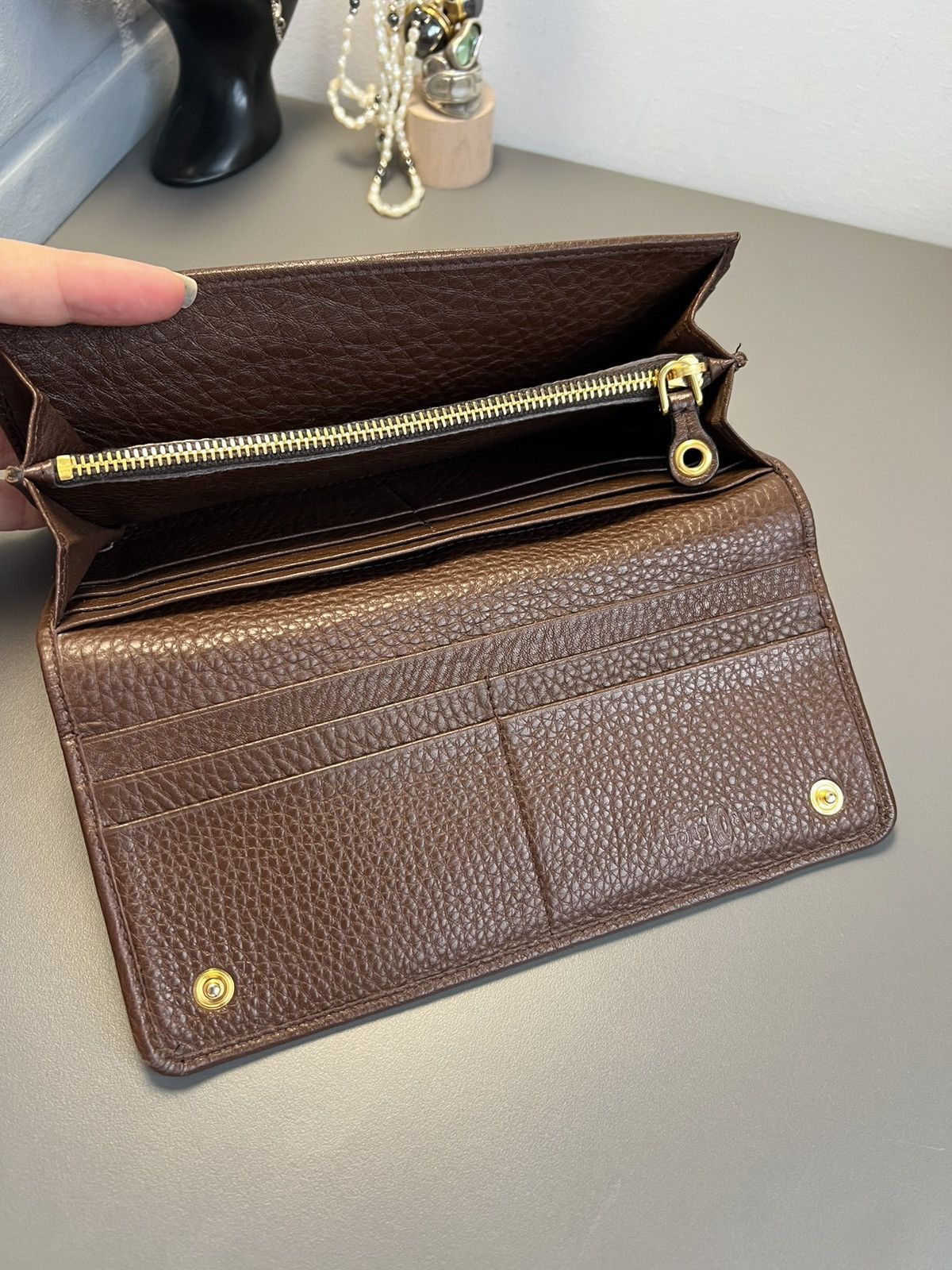 Car Shoe Car Shoe By Prada Leather Wallet Brown Size ONE SIZE - 14 Thumbnail