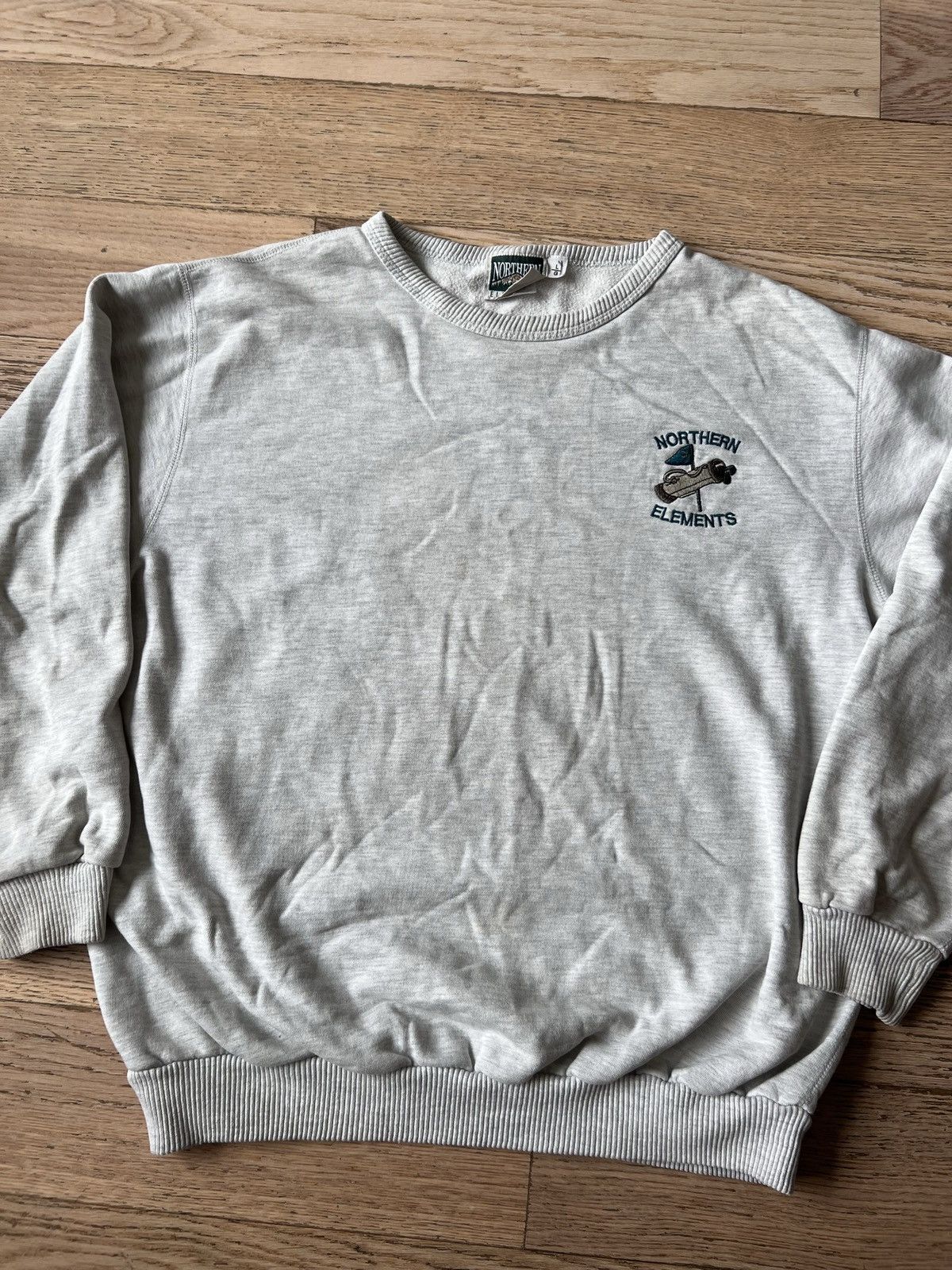 Northern Reflections × Vintage Vintage 90s Northern Elements Golf Crew Sweatshirt Size US L / EU 52-54 / 3 - 3 Thumbnail