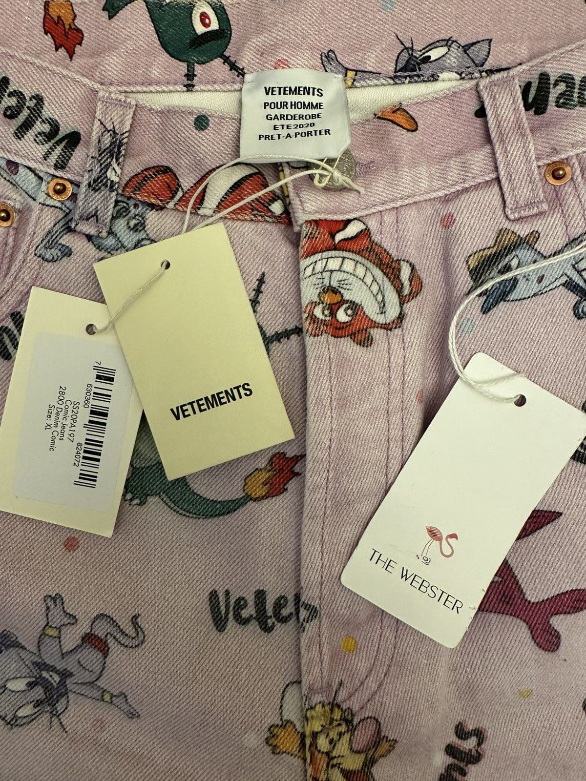 Vetements Vetements Pink Comic Denim Size US 33 - 5 Thumbnail
