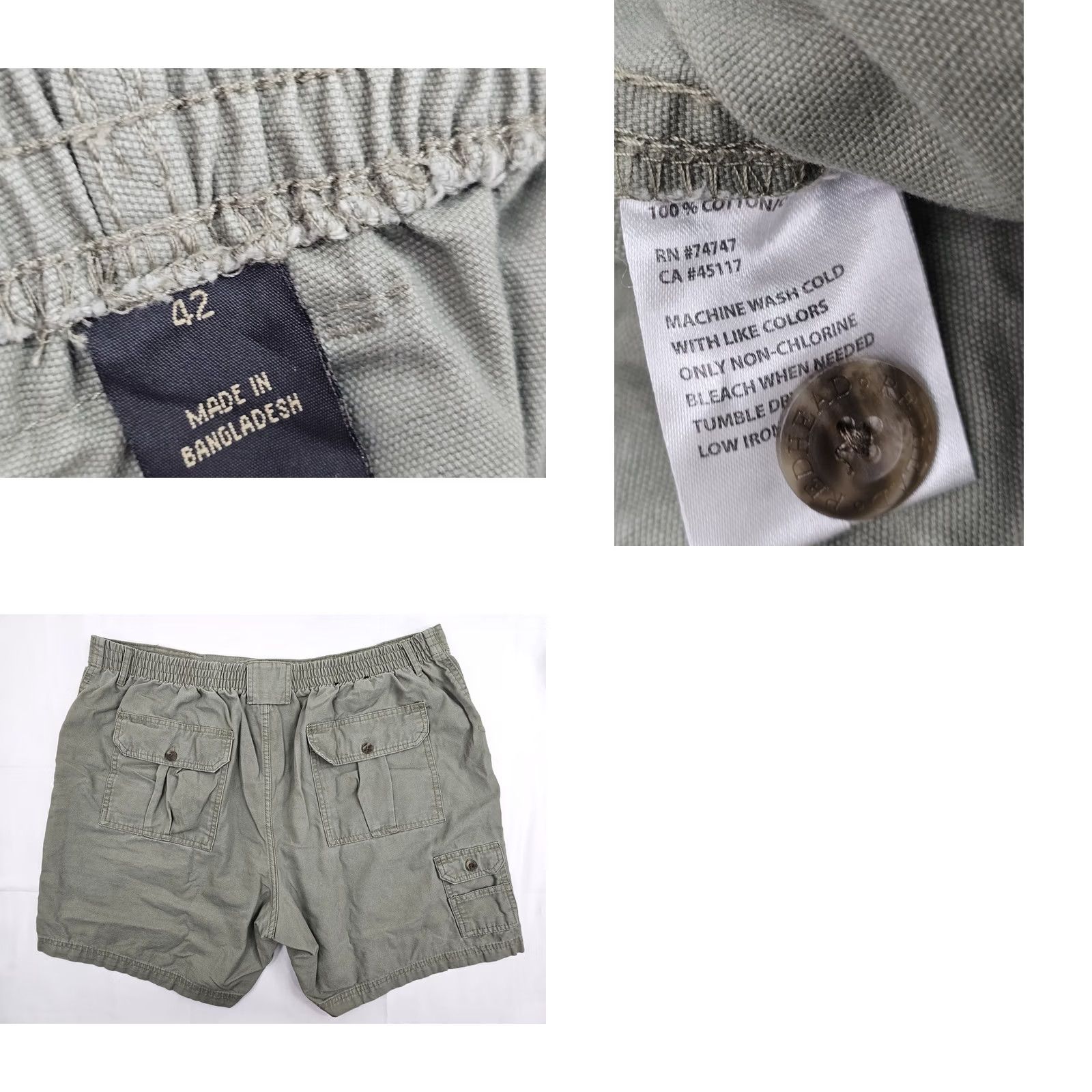 Olive RedHead Olive Green Carpent­er Shorts Men 42 7" Inseam Stretch Cargo Pocket Durable EUC Size US 42 / EU 58 - 8 Thumbnail