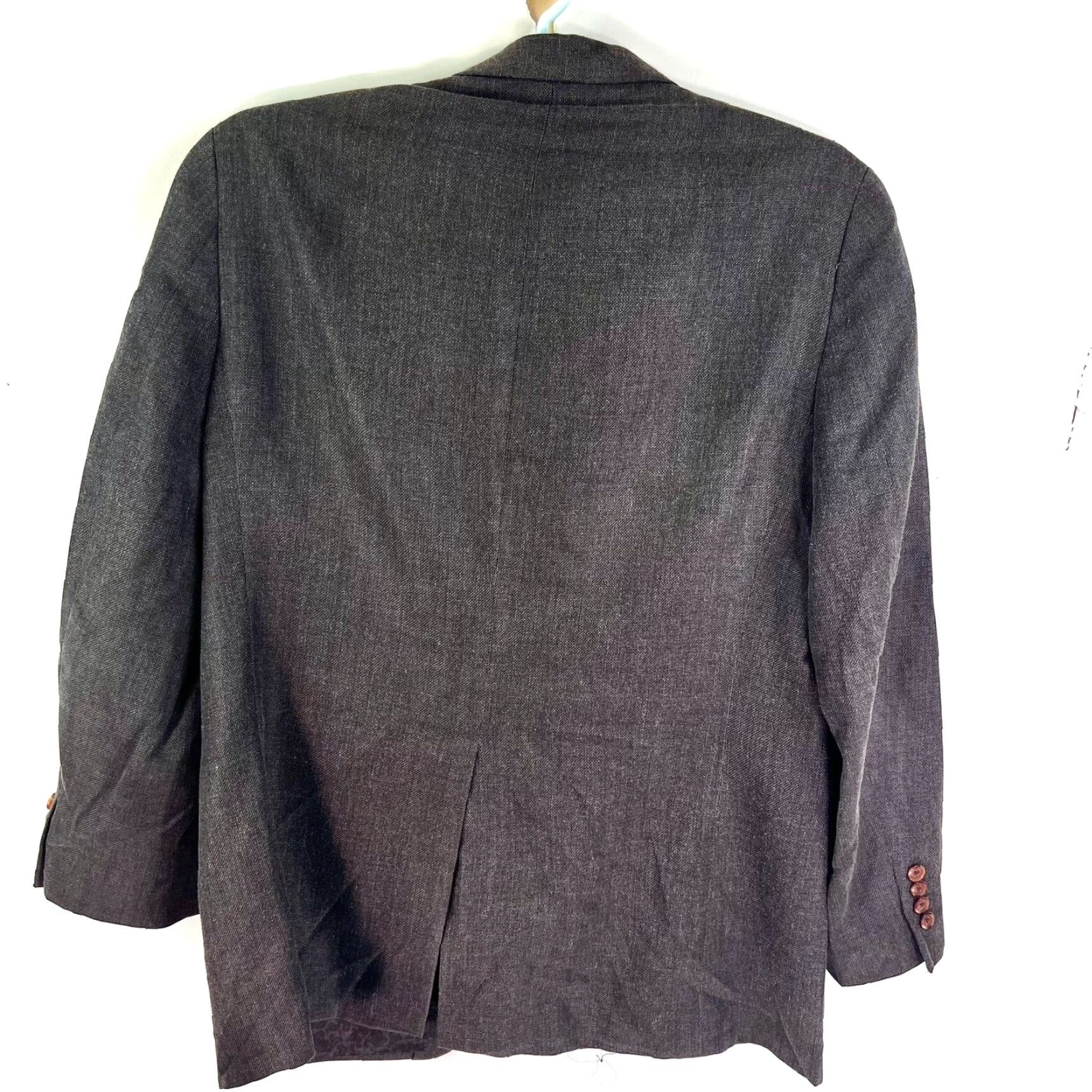 Ralph Lauren Vintage Ralph Lauren Wool Sport Coat Jacket Gray Houndstooth Check Blazer Men's L Size 42R - 4 Thumbnail