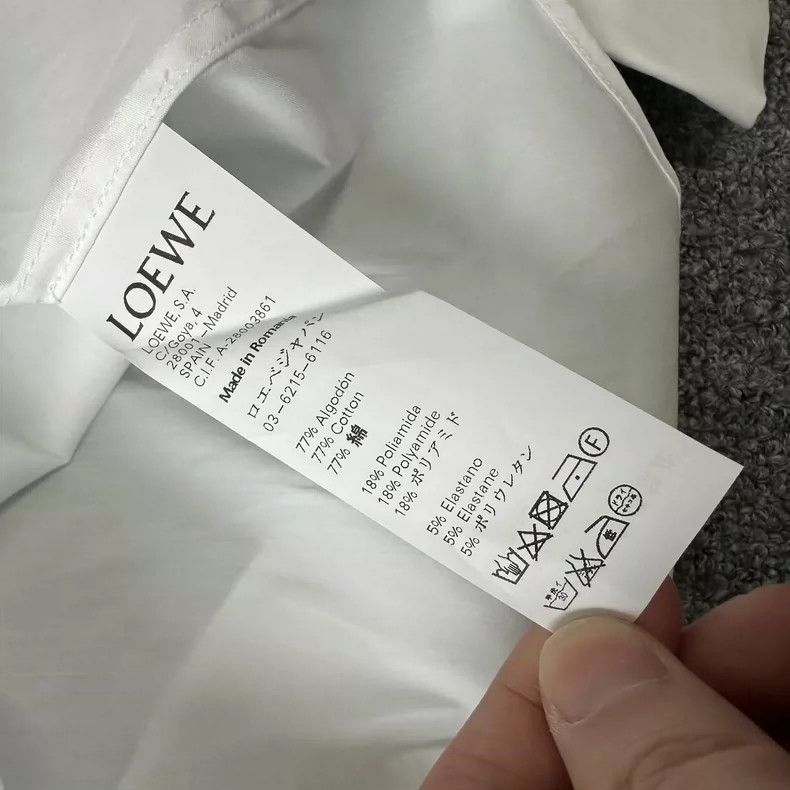 Loewe LOEWE White shirt in solid color Size 4XL / US 24-26 - 3 Thumbnail