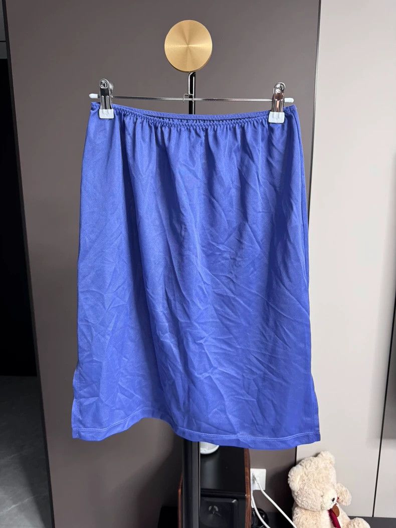 Other Issey Miyake size:3 Blue twill pleated skirt Size 22" - 5 Thumbnail
