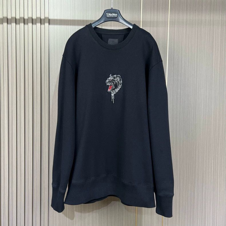 Givenchy Givenchy Black Embroidered Sweatshirt with Tiger-dmc Size US XL / EU 56 / 4 - 1 Thumbnail