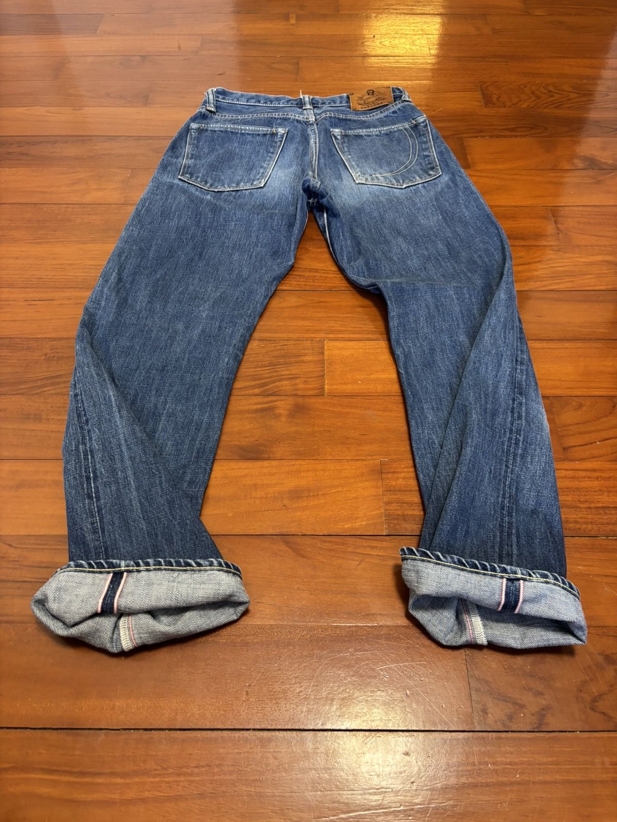 Momotaro Jeans Momotaro Japan Blue/Pink Selvedge Jeans Very Good Condition Size US 29 - 4 Thumbnail