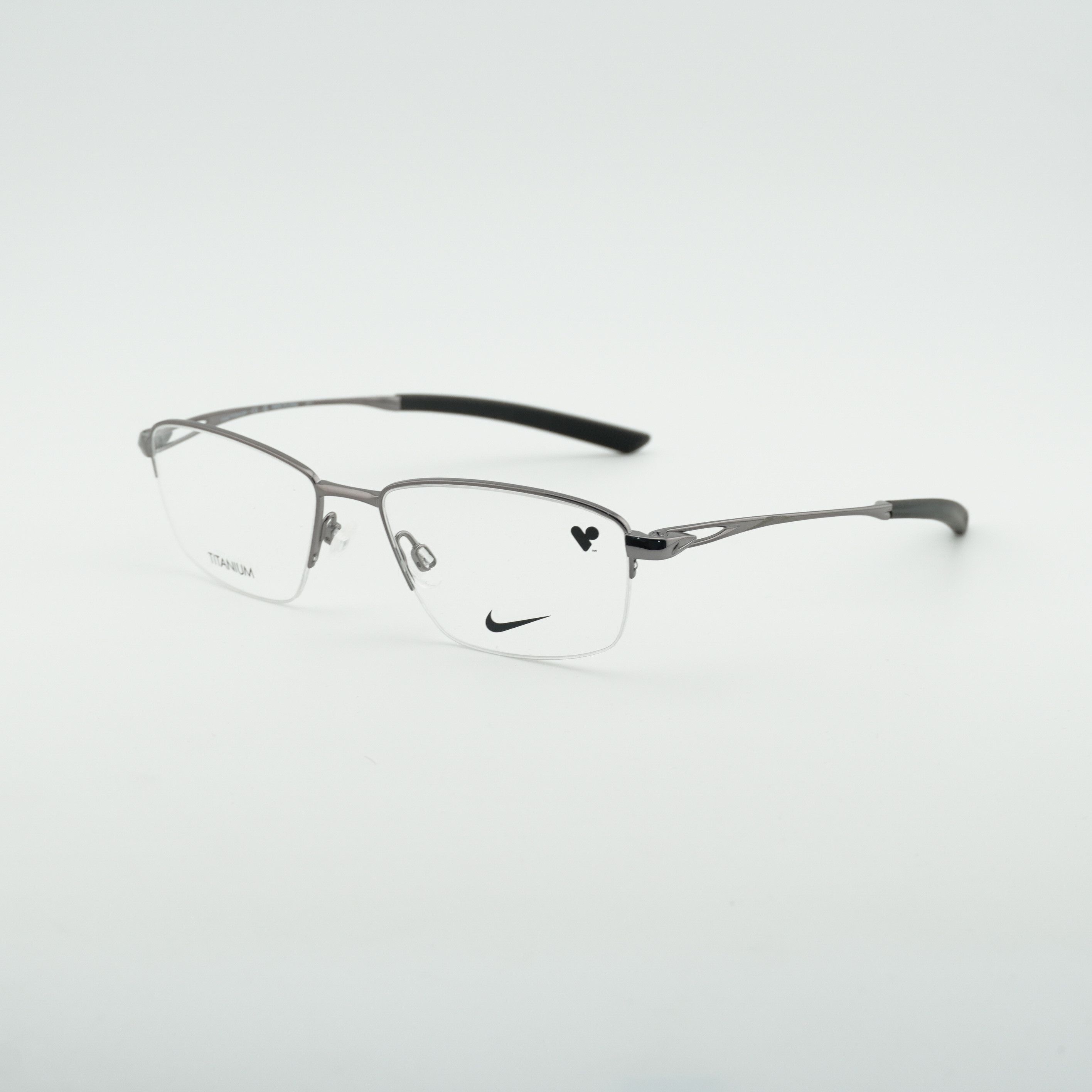 Nike NIKE 6045 070 Eyeglasses Gunmetal 54mm Rectangle Frame Size ONE SIZE - 1 Thumbnail