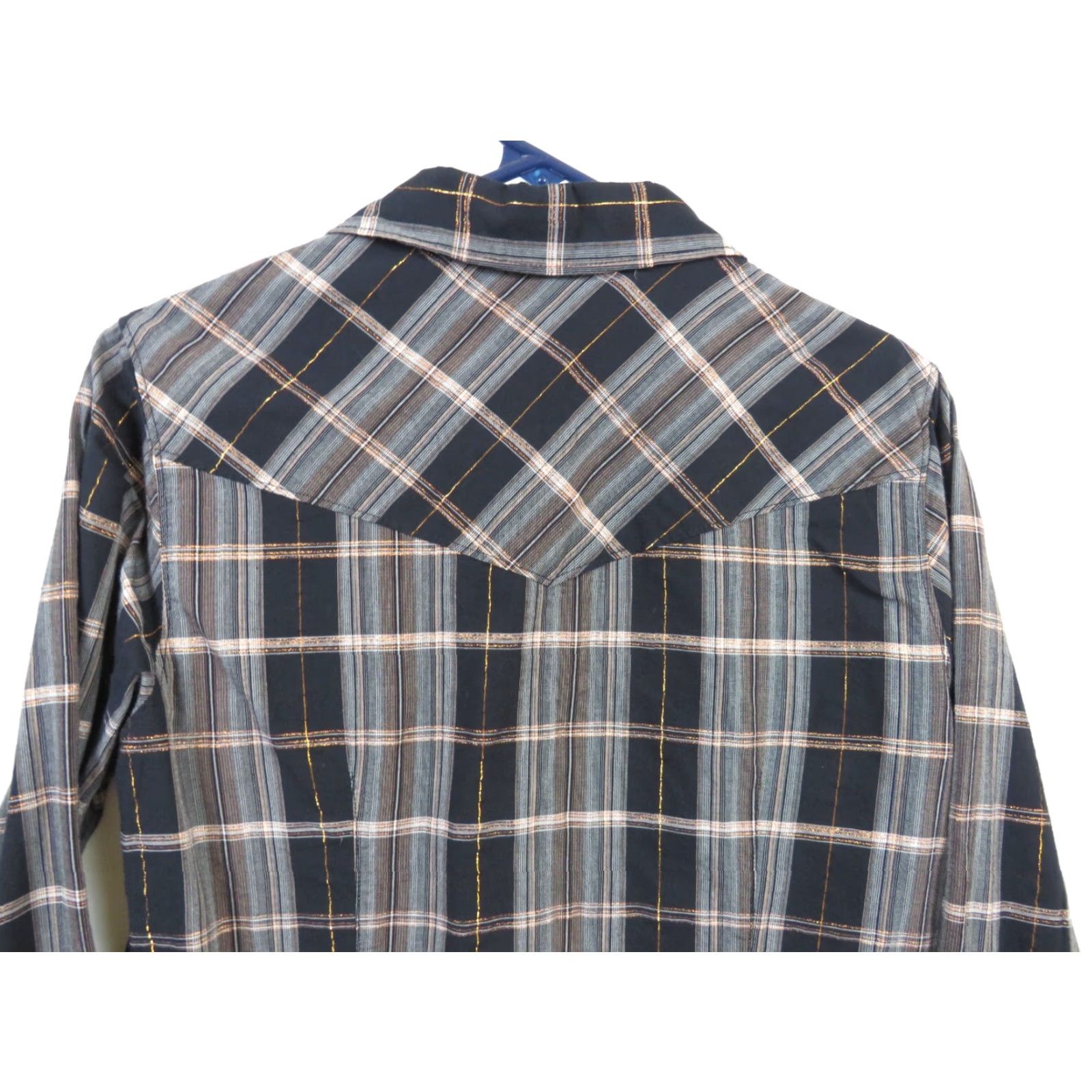 Vintage VINTAGE Cruel Gray Black Plaid snap down ranch cattle Western wear woman M shirt Size M / US 6-8 / IT 42-44 - 7 Thumbnail