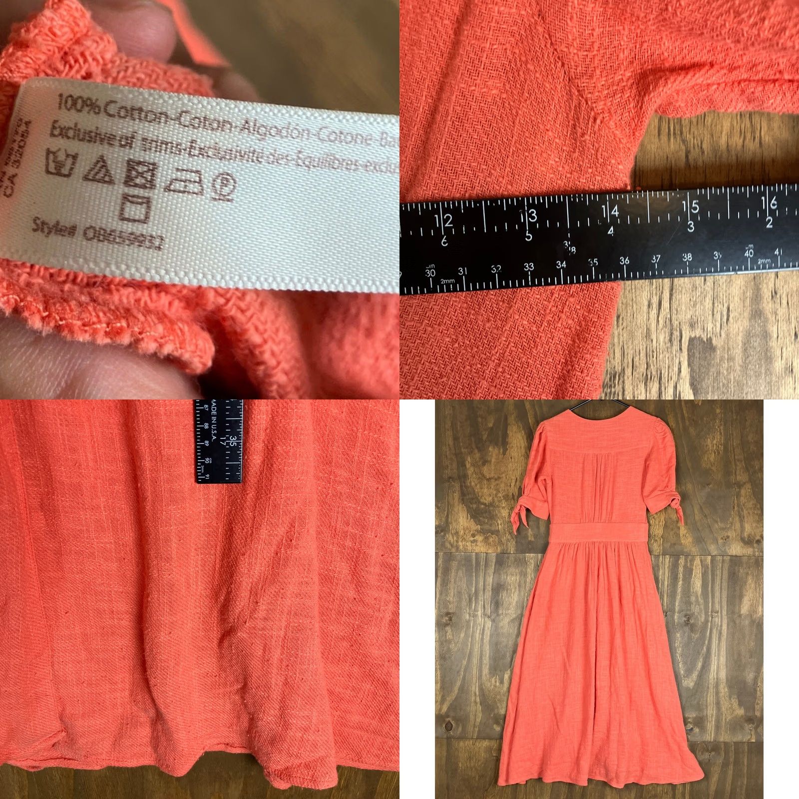 Free People Free People Dress Coral Daze Love Of My Life Button Down Midi Cotton XS Womens Dress Shirt? Size XS / US 0-2 / IT 36-38 - 8 Thumbnail