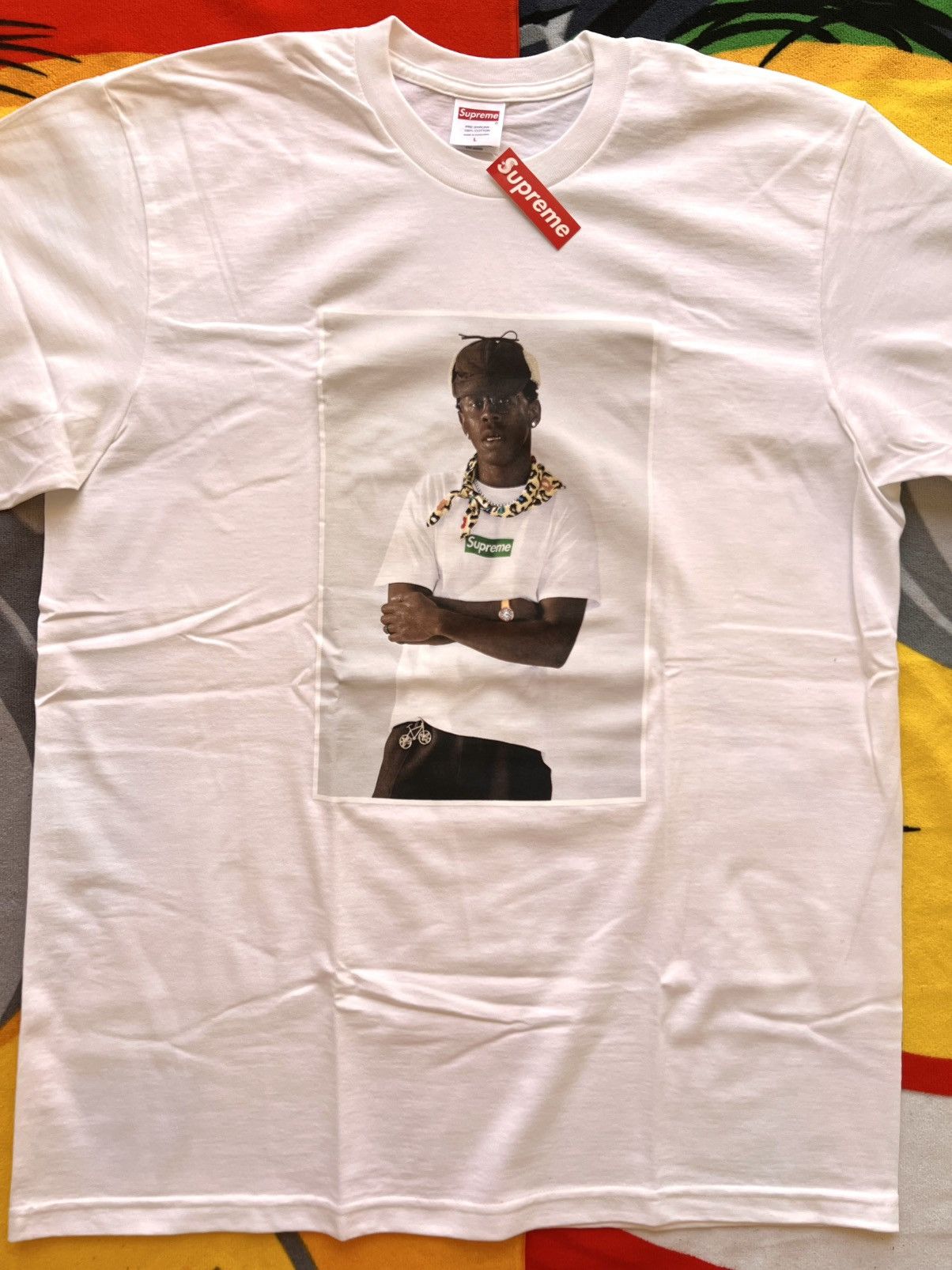 Supreme L Supreme Tyler the Creator Photo Tee White t-shirt rap merc Size US L / EU 52-54 / 3 - 15 Thumbnail