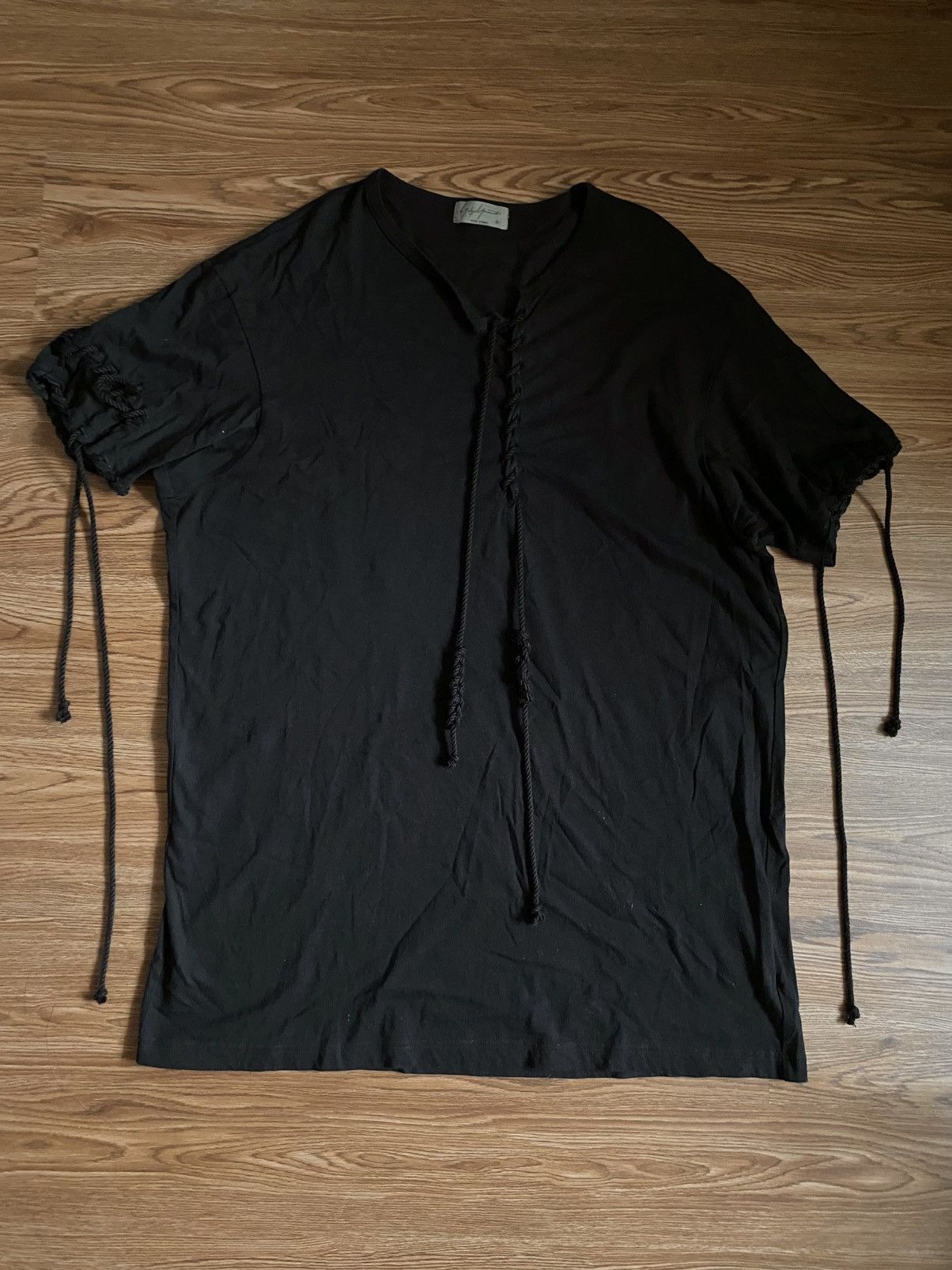 Yohji Yamamoto Yohji Yamamoto Pour Homme String T-Shirt SS19 Look3 Size US M / EU 48-50 / 2 - 2 Thumbnail