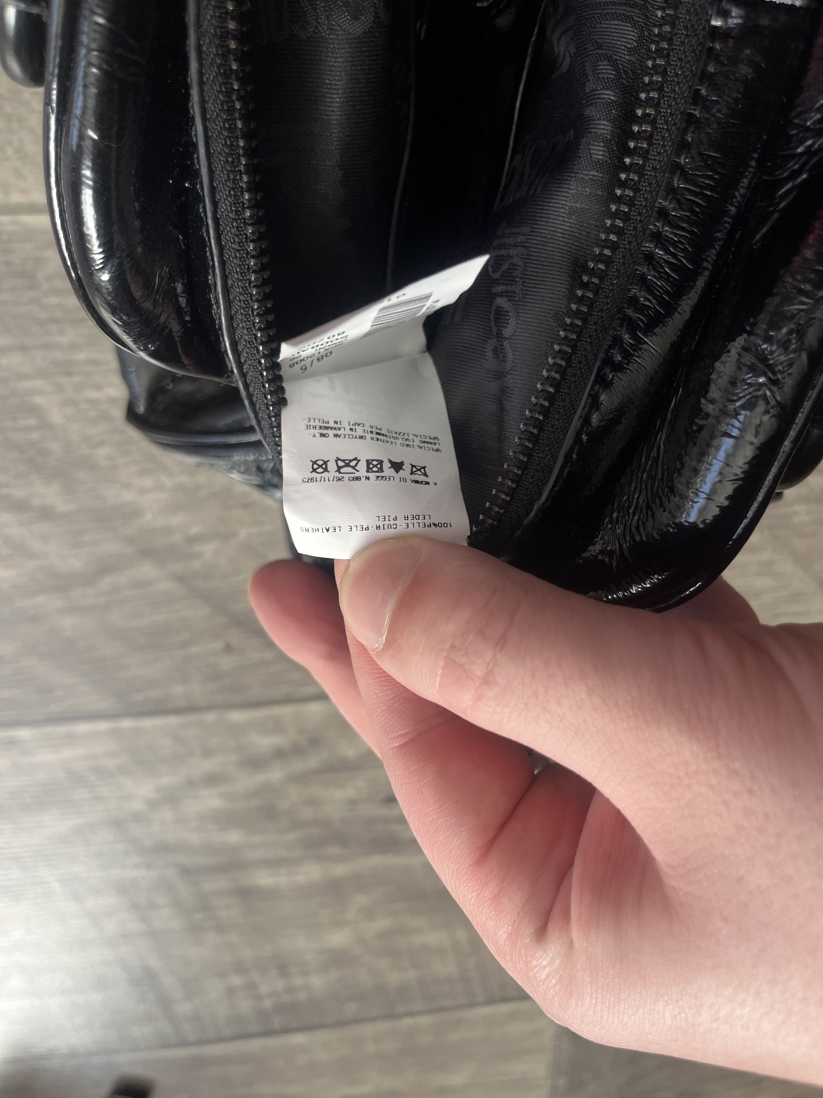 Just Cavalli Just Cavalli Black Patent Leather Satchel Bag Top Handle Size ONE SIZE - 21 Thumbnail