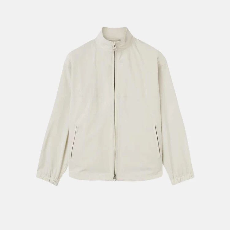 Loro Piana o1w1db10725 FAO4840 Keit Bomber Jacket in Pearl Gray Size US L / EU 52-54 / 3 - 1 Thumbnail