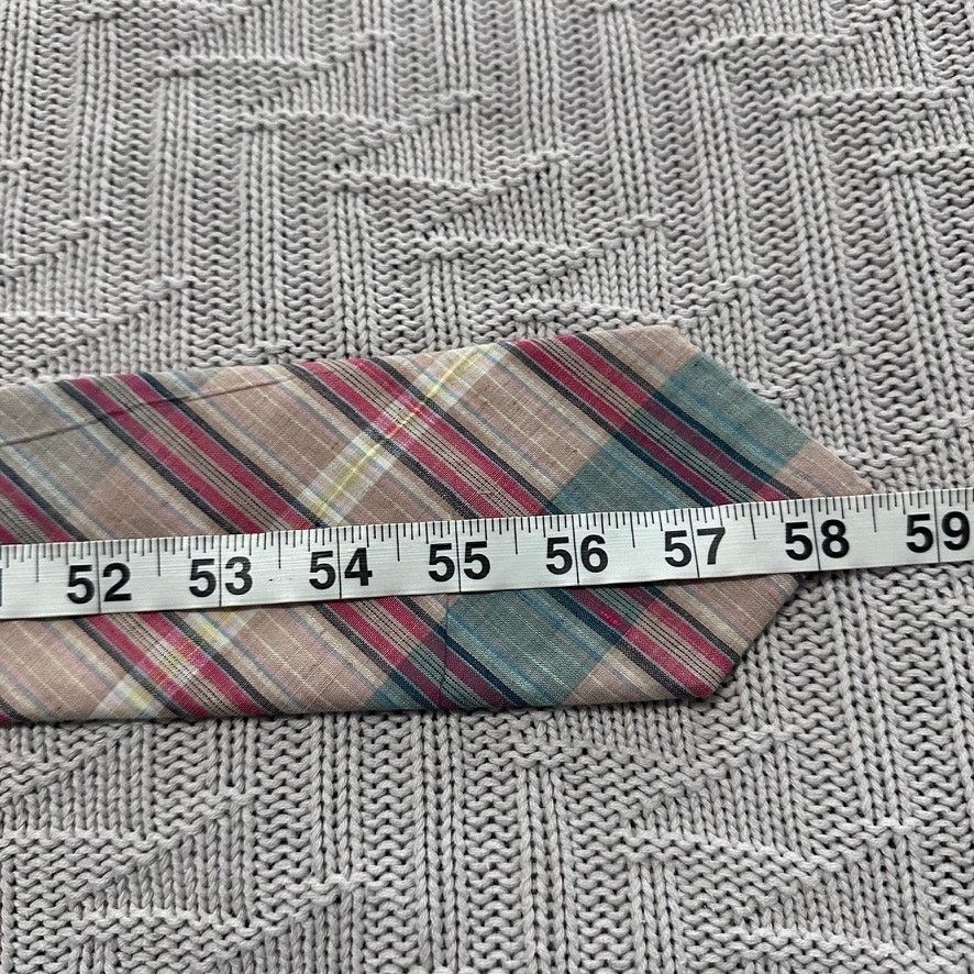 Lands' End Vintage Lands' End summer plaid cotton tie Size ONE SIZE - 5 Thumbnail