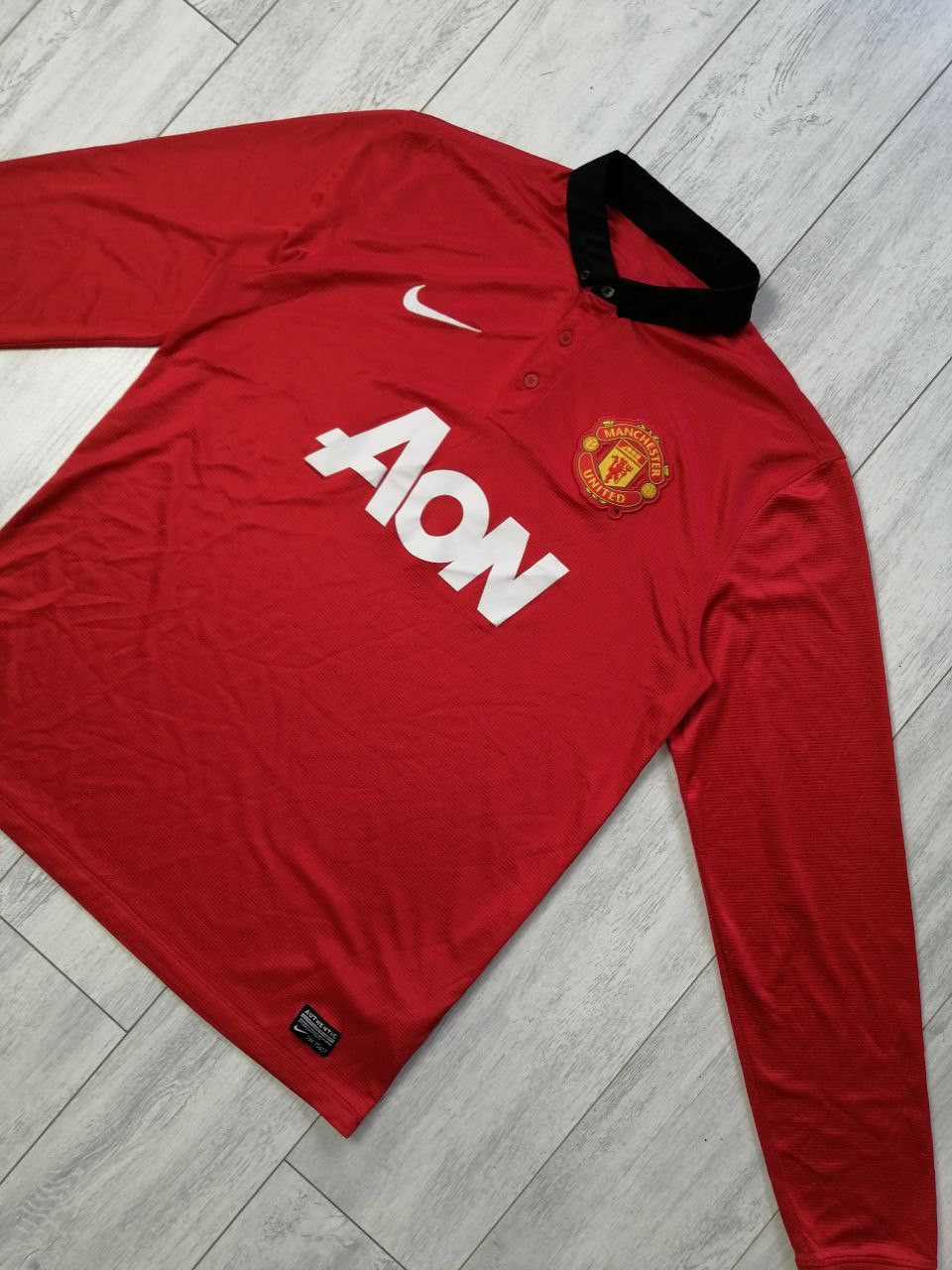 Nike 2013 2014 Manchester United Nike Home Long Soccer Jersey Kit Size US L / EU 52-54 / 3 - 3 Thumbnail