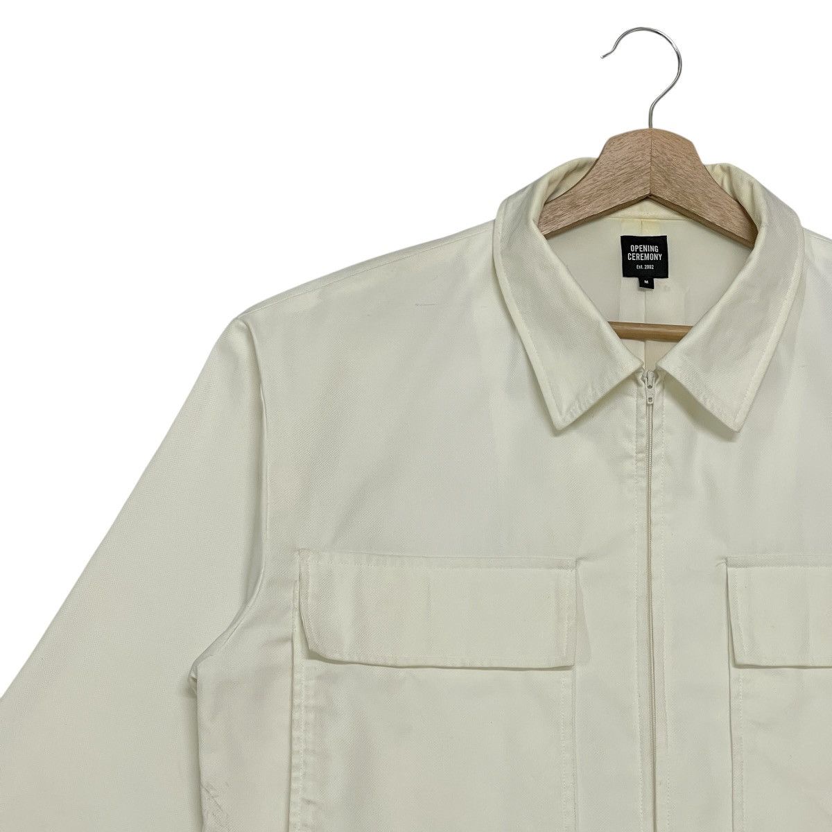 Opening Ceremony Opening Ceremony Off White Minimalist Cropped Zip-Up Jacket Size US M / EU 48-50 / 2 - 5 Thumbnail