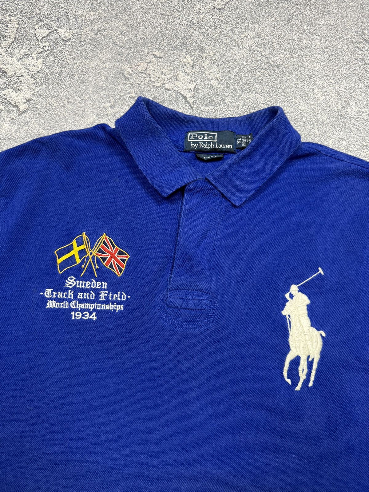 Polo Ralph Lauren Vintage Polo By Ralph Lauren Chief Keef Style 12 Sweden Polo Size US XL / EU 56 / 4 - 4 Thumbnail