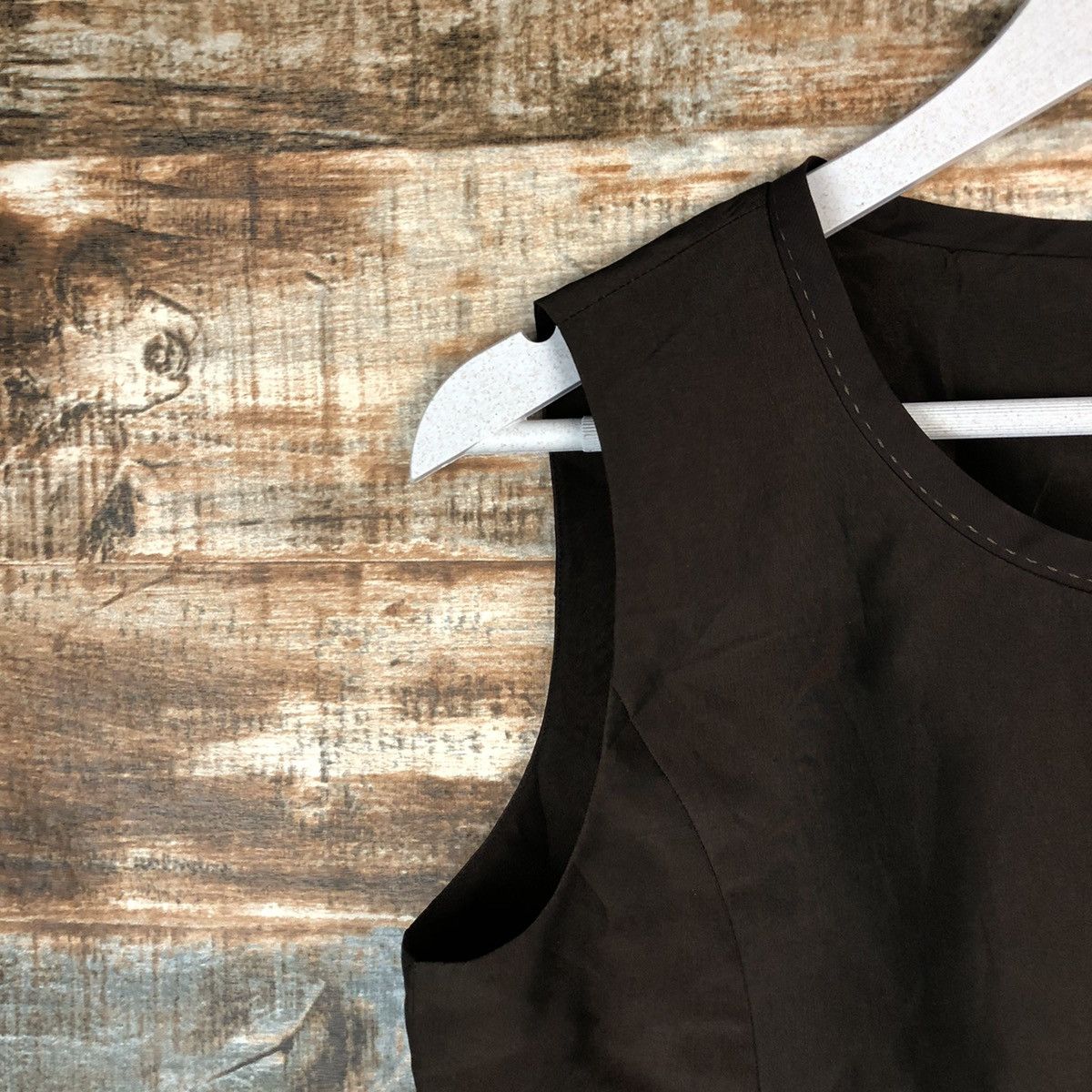 Hiroko Koshino Homme Hiroko Bros hiroko koshino Dark Brown Vest #A1614 Size M / US 6-8 / IT 42-44 - 7 Thumbnail