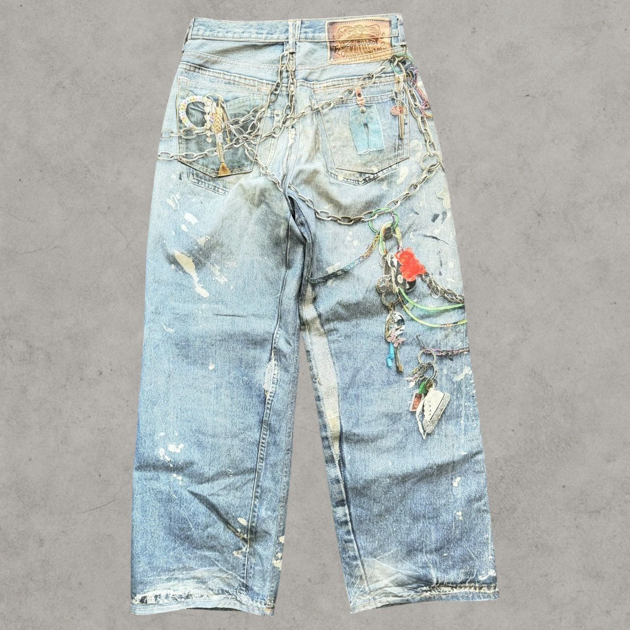 Acne Studios Acne Studios 1981M Trompe Loeil Chain Denim Jeans Sz 46 Size US 31 - 2 Thumbnail