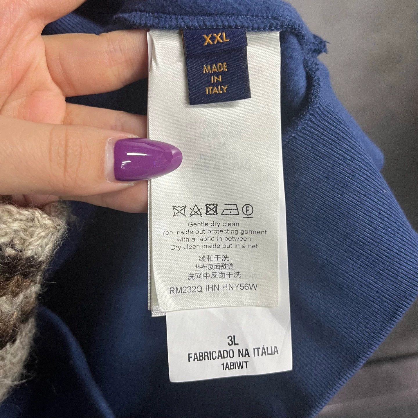 Louis Vuitton louis vuitton blue logo hoodie with drawstring Size US XXL / EU 58 / 5 - 4 Thumbnail