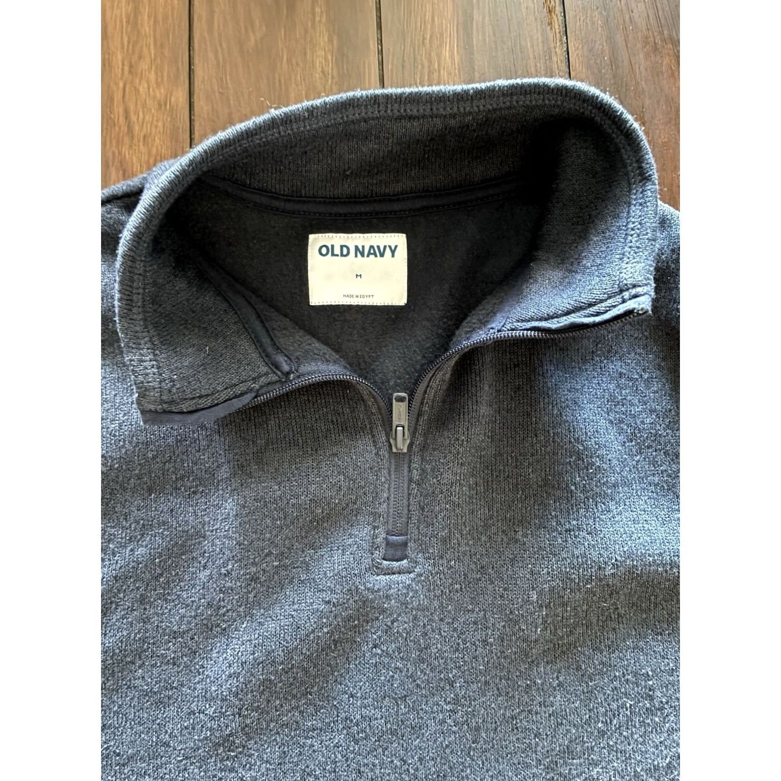 Old Navy Old Navy Mens Medium Pullover Quarter Zip Blue Fleece Sweater (Regular) Size US M / EU 48-50 / 2 - 3 Thumbnail
