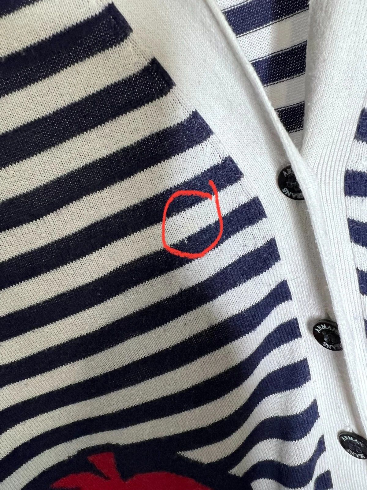 Armani Armani Jeans Womens Striped V-Neck Cotton Cardigan Size S-M Size S / US 4 / IT 40 - 13 Thumbnail