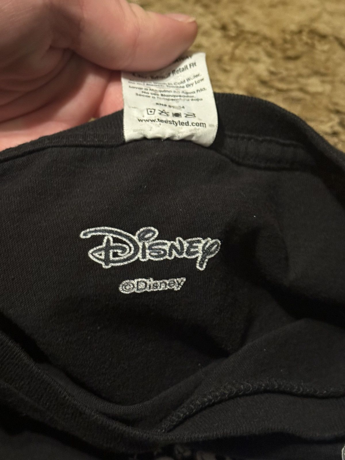 Disney Vintage Y2K Disney Mickey Mouse Ears T-Shirt Tee Black Large Size US L / EU 52-54 / 3 - 4 Thumbnail