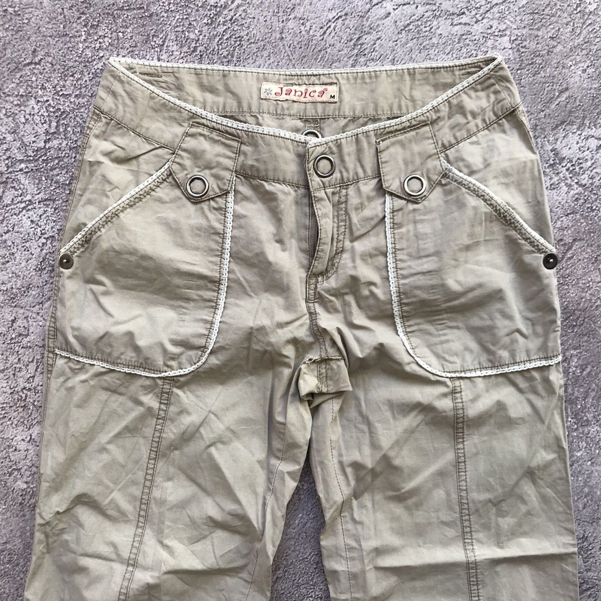 Vintage Vintage 90s Baggy Cargo Pants Flared Wide Leg Streetwear 29 Size 29" - 3 Thumbnail