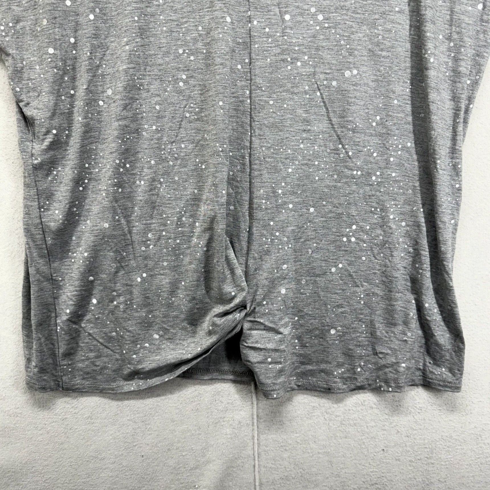 Vintage VINTAGE Cyrus Women's T-Shirt Large Gray Polka Dot Shiny Knot Front Metal Silver Size L / US 10 / IT 46 - 4 Thumbnail
