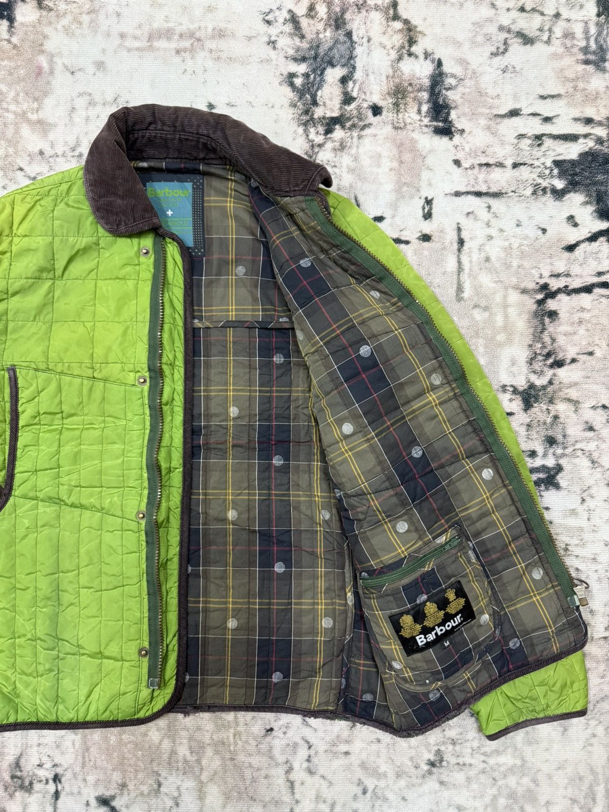 Barbour Barbour R.Newbold Quilted Cudroy Colar Down Jacket Size US S / EU 44-46 / 1 - 8 Thumbnail