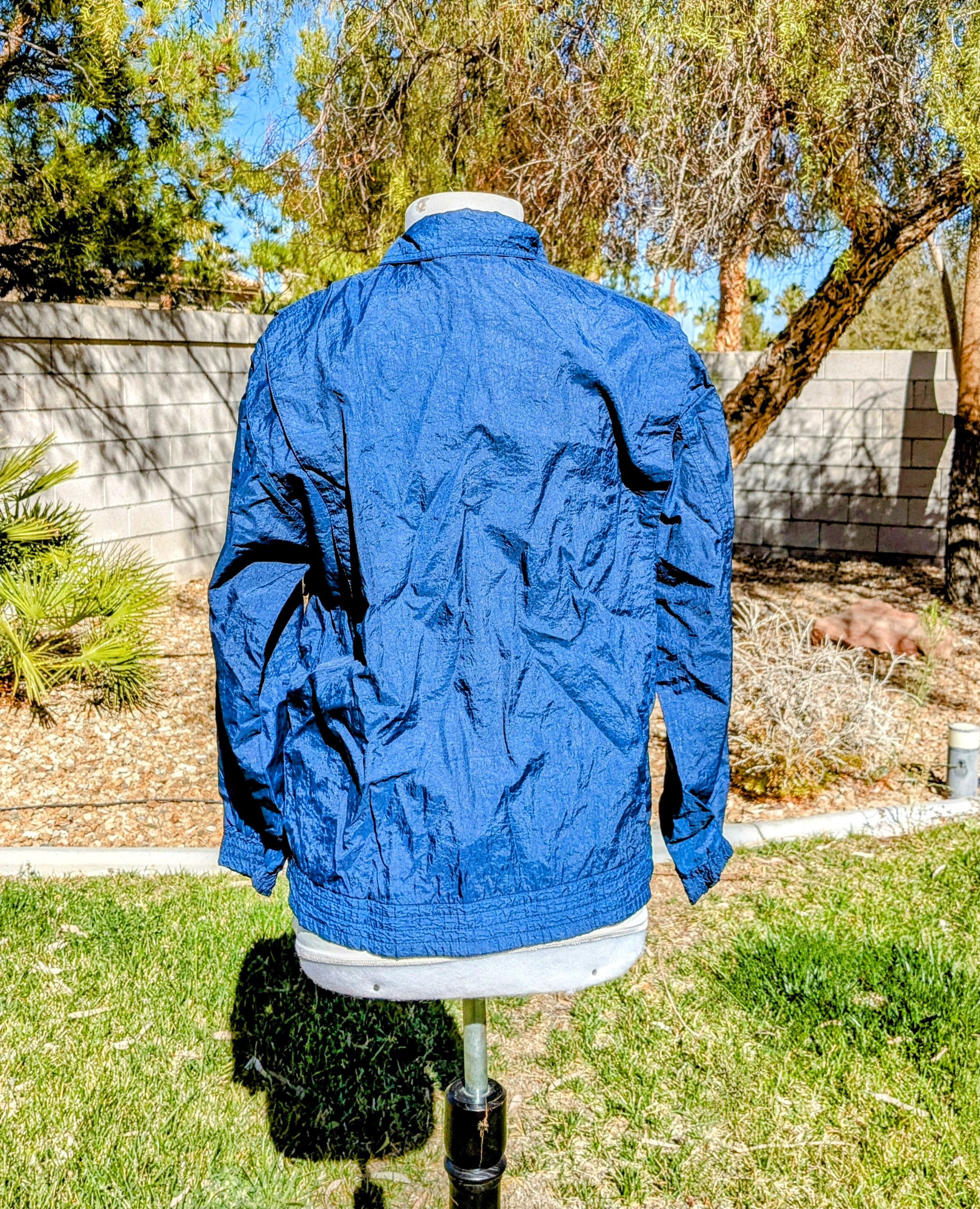 Other Retro Petite Windbreaker Light Zip-Up Bomber Jacket Coat Size M / US 6-8 / IT 42-44 - 2 Thumbnail