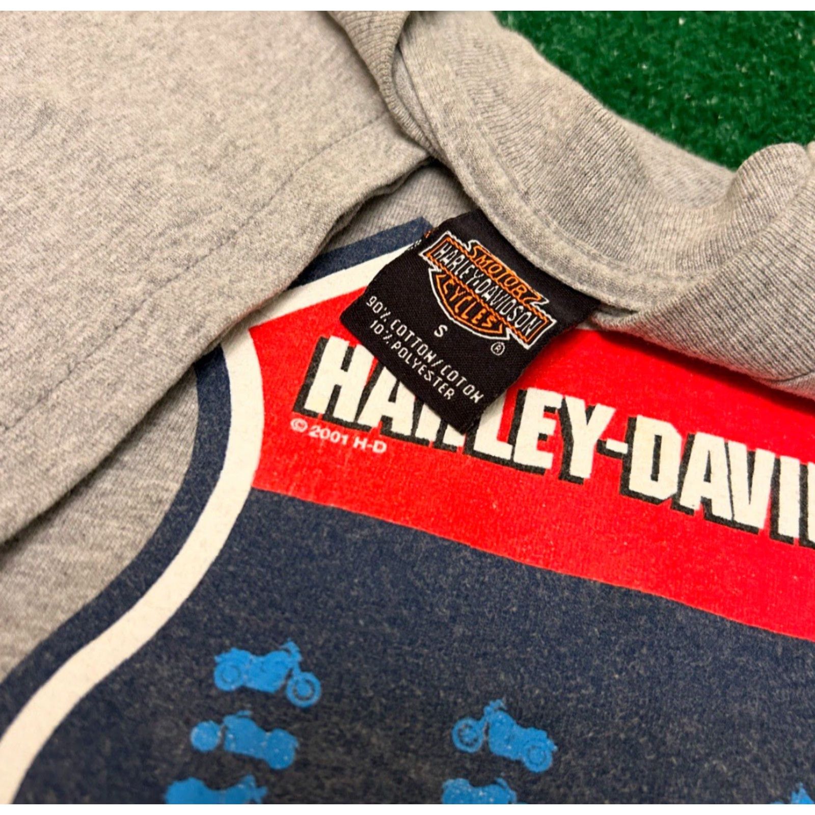 Harley Davidson VINTAGE Harley-Davidson Portugal 2001 VTG Shirt Mens Size S Gray Biker 90s Y2K Hip Hop Shirt Men Size US S / EU 44-46 / 1 - 3 Thumbnail